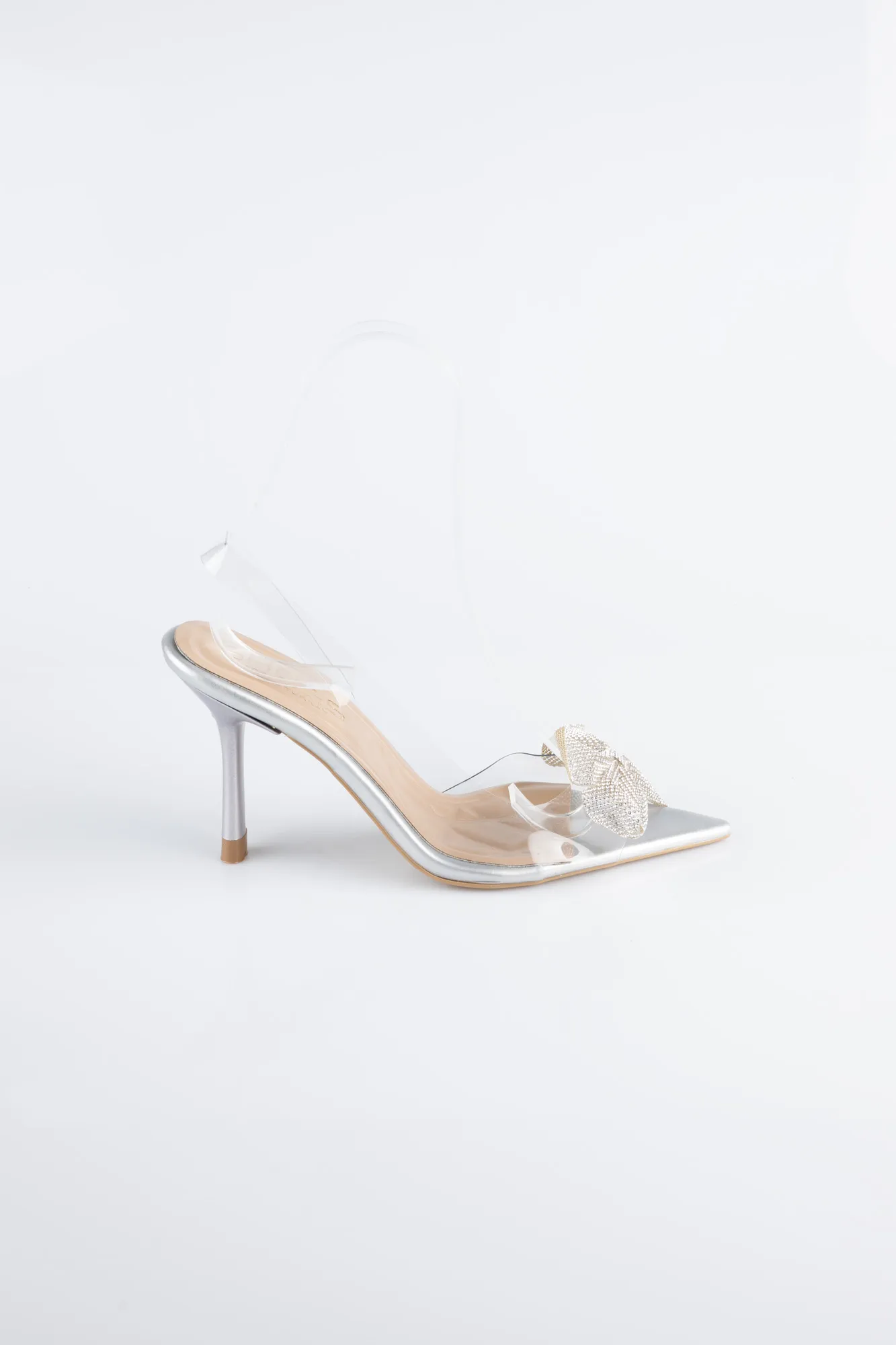 Silver-Leather Evening Shoe AB1145