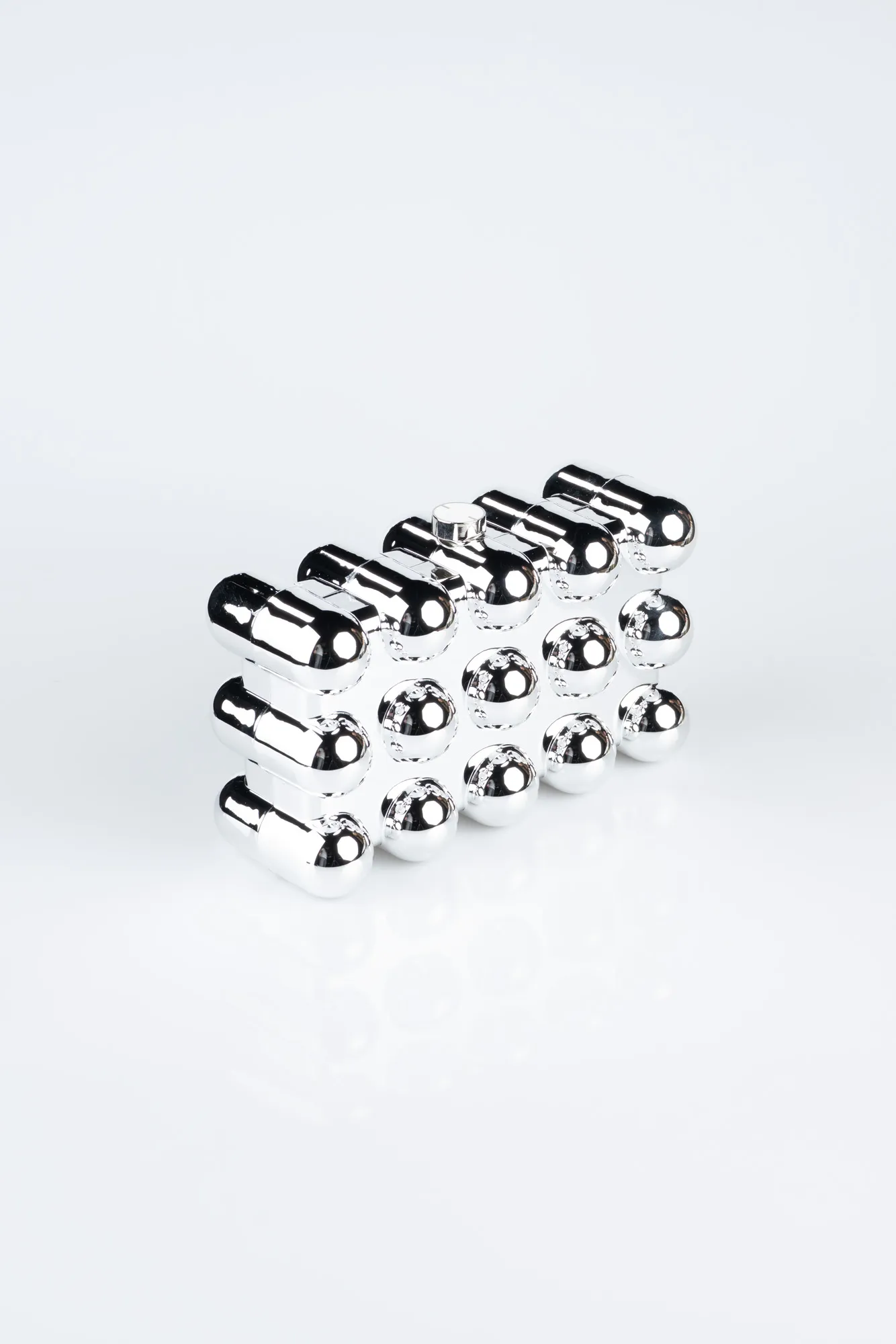 Silver-Metal Evening Bag SH843