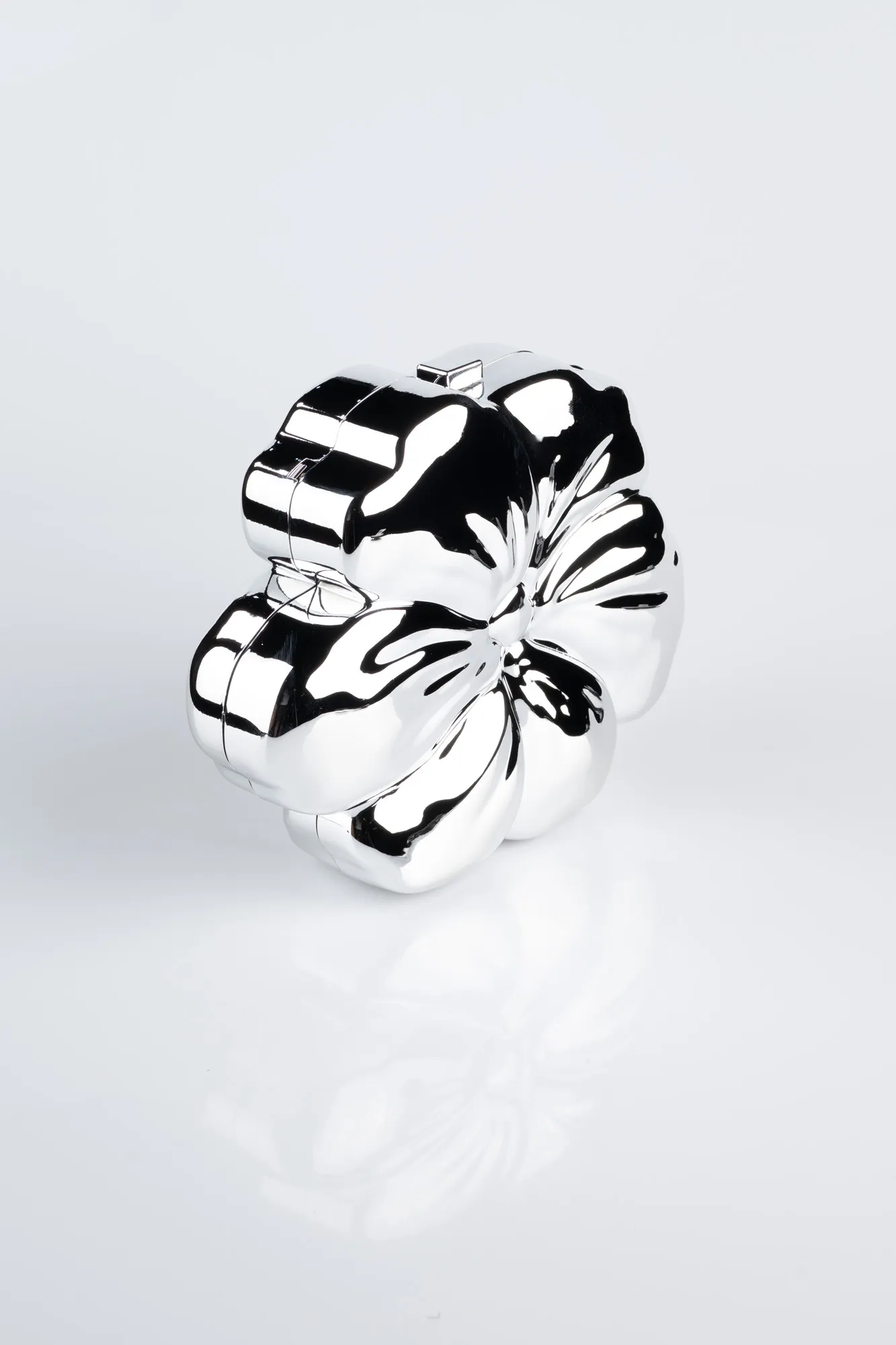 Silver-Metal Night Bag SH852