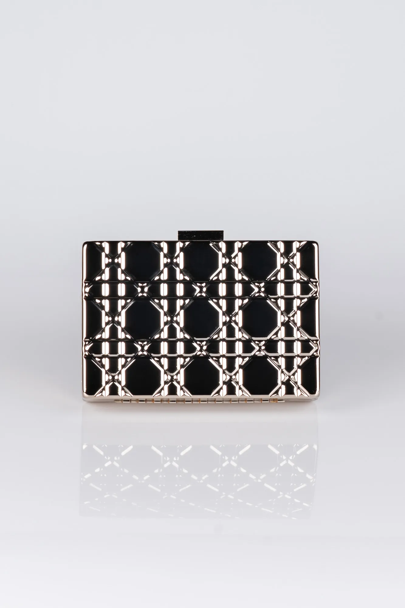 Silver-Mirror Box Bag V693