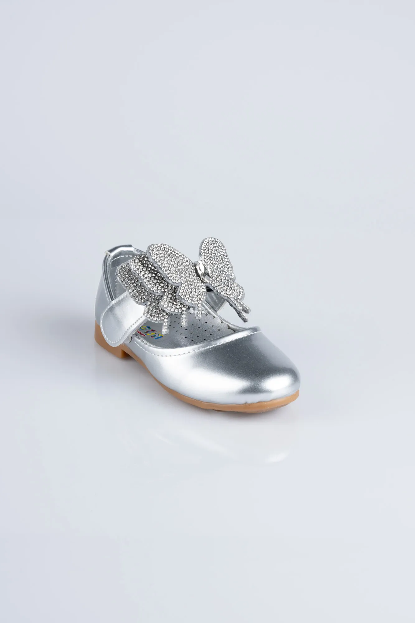 Silver-Patent Leather Kid Shoe MJ4001