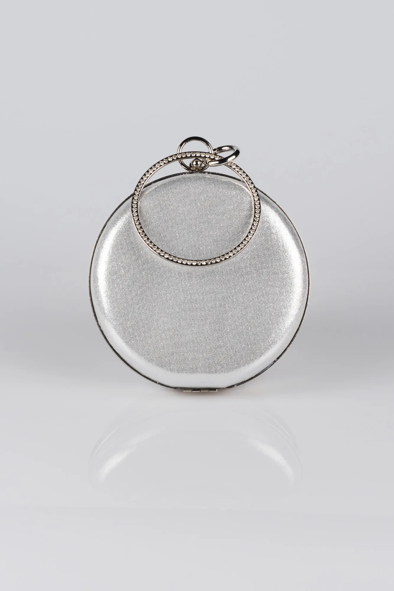 Silver-Plaster Fabric Box Bag V0259