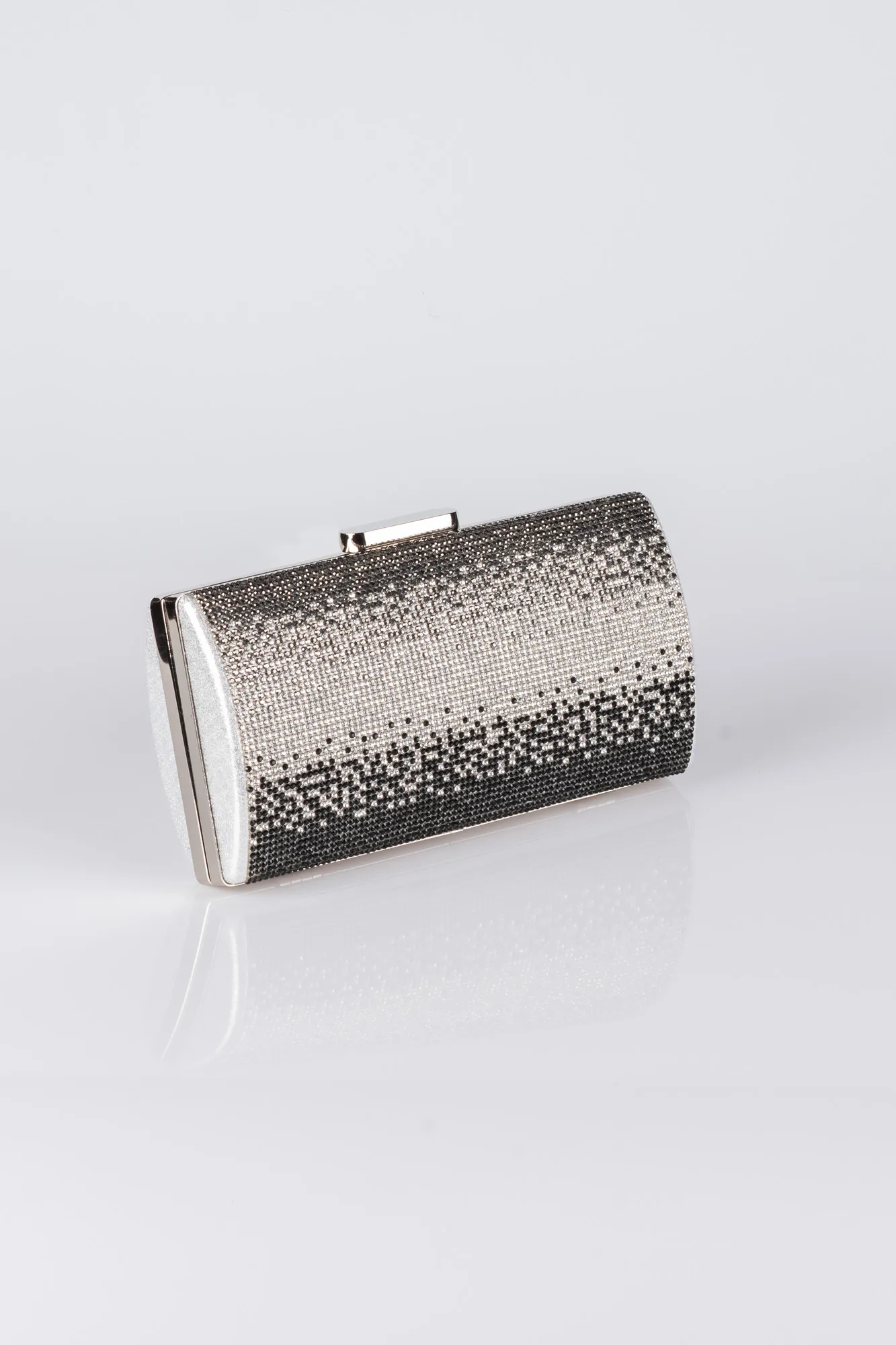 Silver-Plaster Fabric Box Bag V352