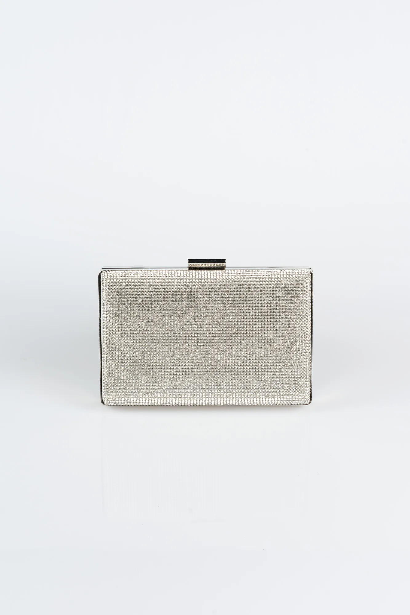 Silver-Plaster Fabric Box Bag V359