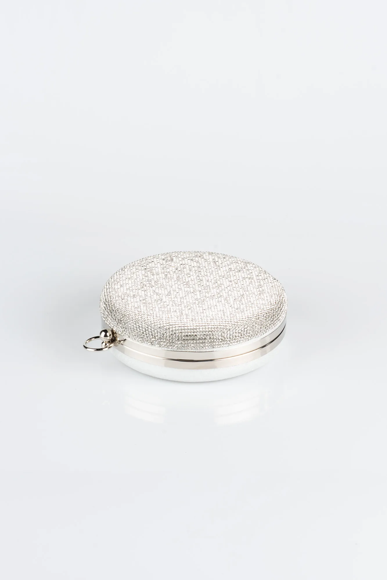 Silver-Plaster Fabric Box Bag V364