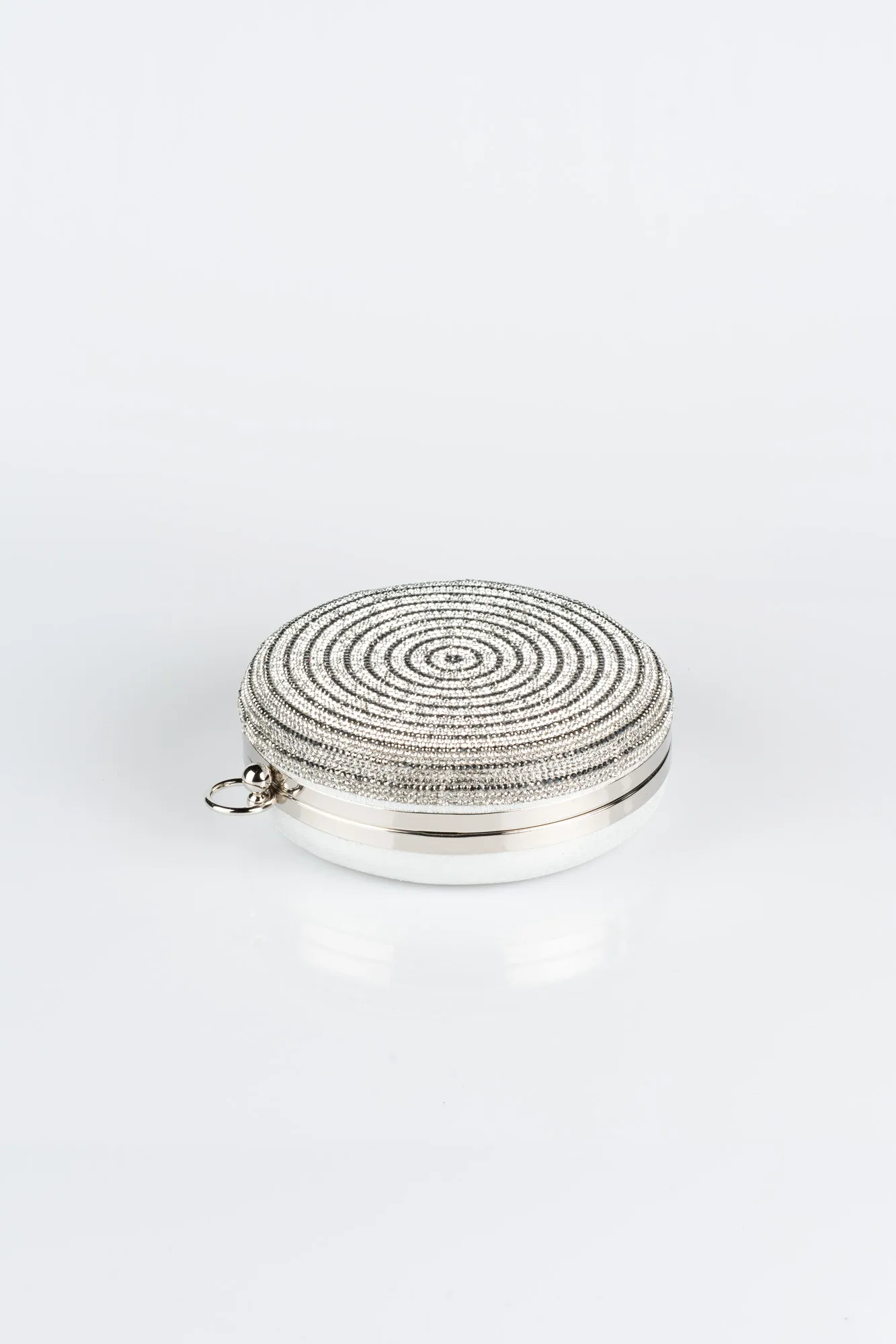 Silver-Plaster Fabric Box Bag V371