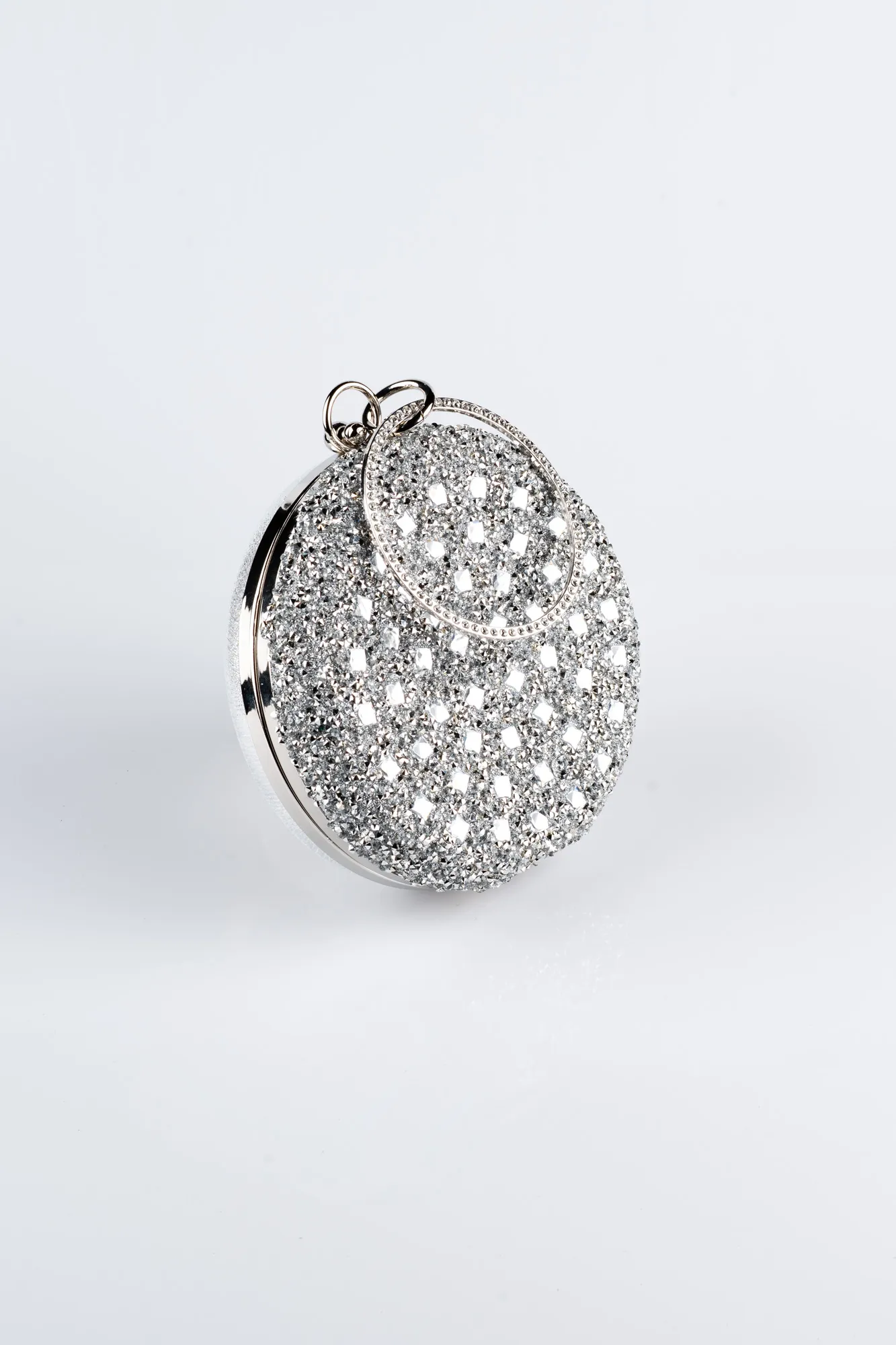 Silver-Plaster Fabric Evening Bag SH814