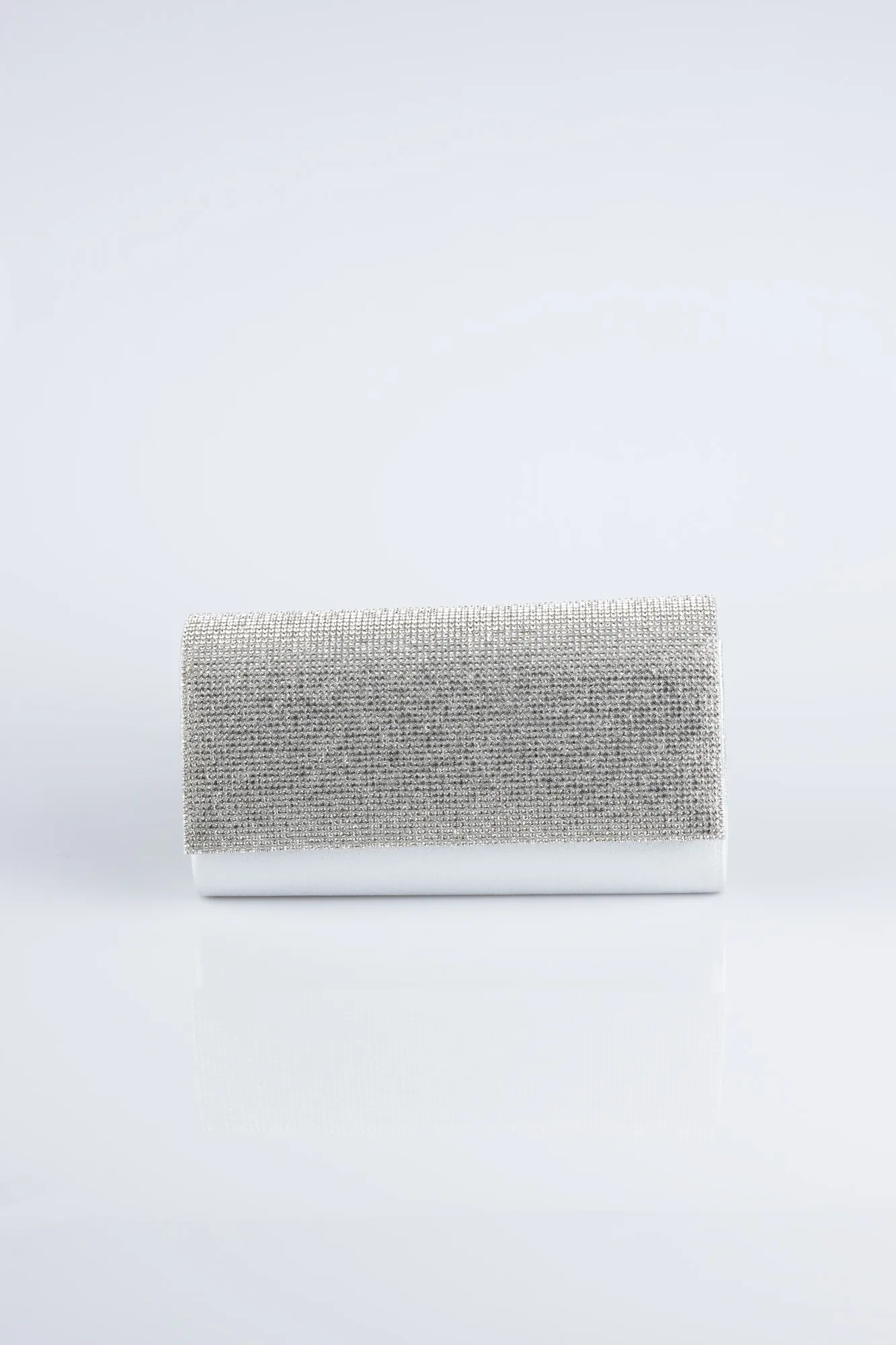 Silver-Plaster Fabric Evening Bag V449