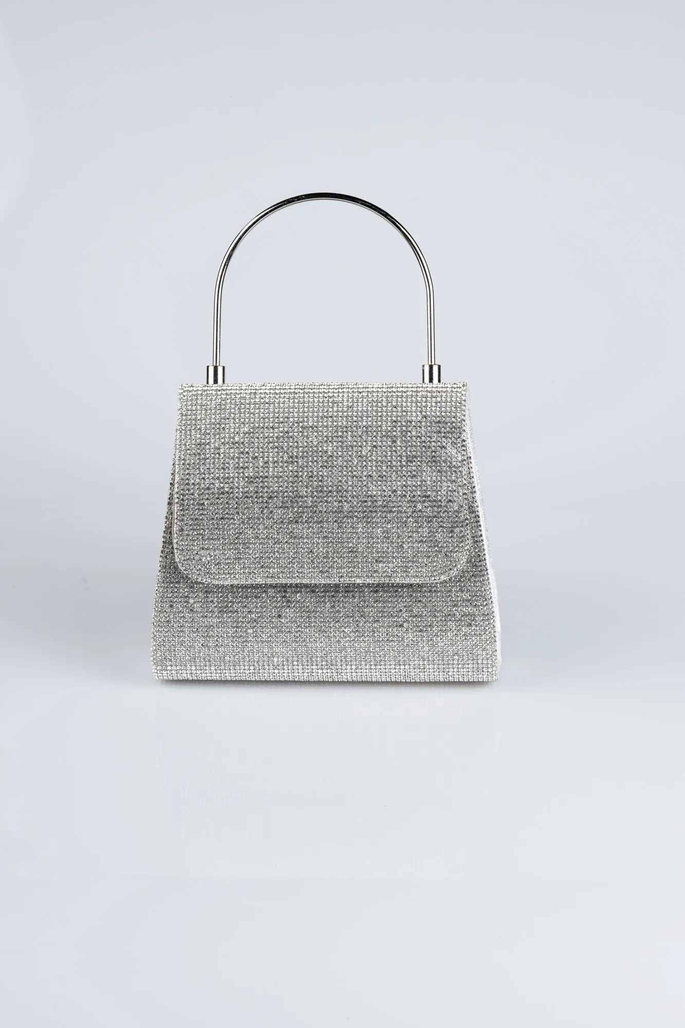 Silver-Plaster Fabric Night Bag V415