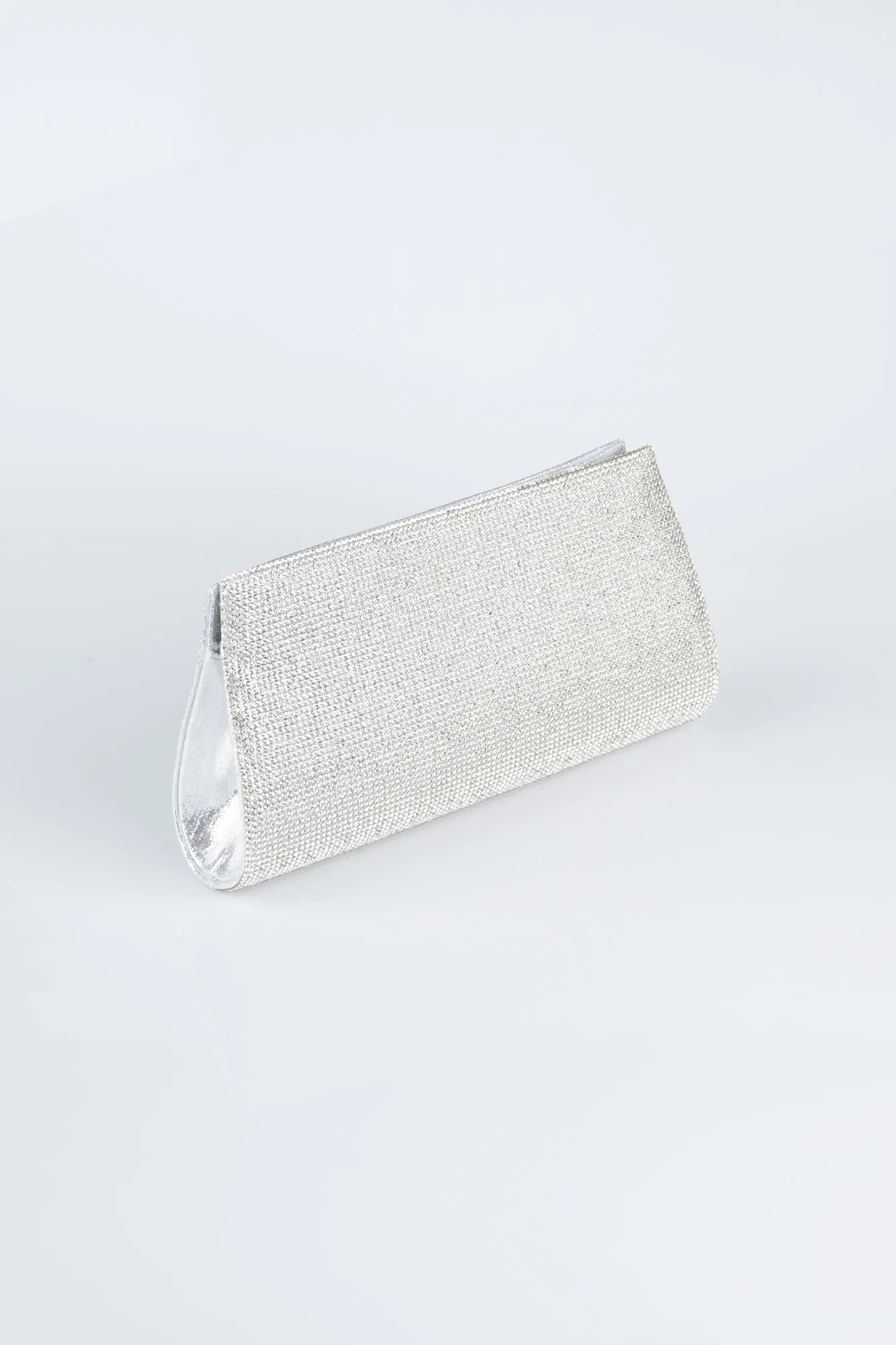 Silver-Plaster Fabric Night Bag V451