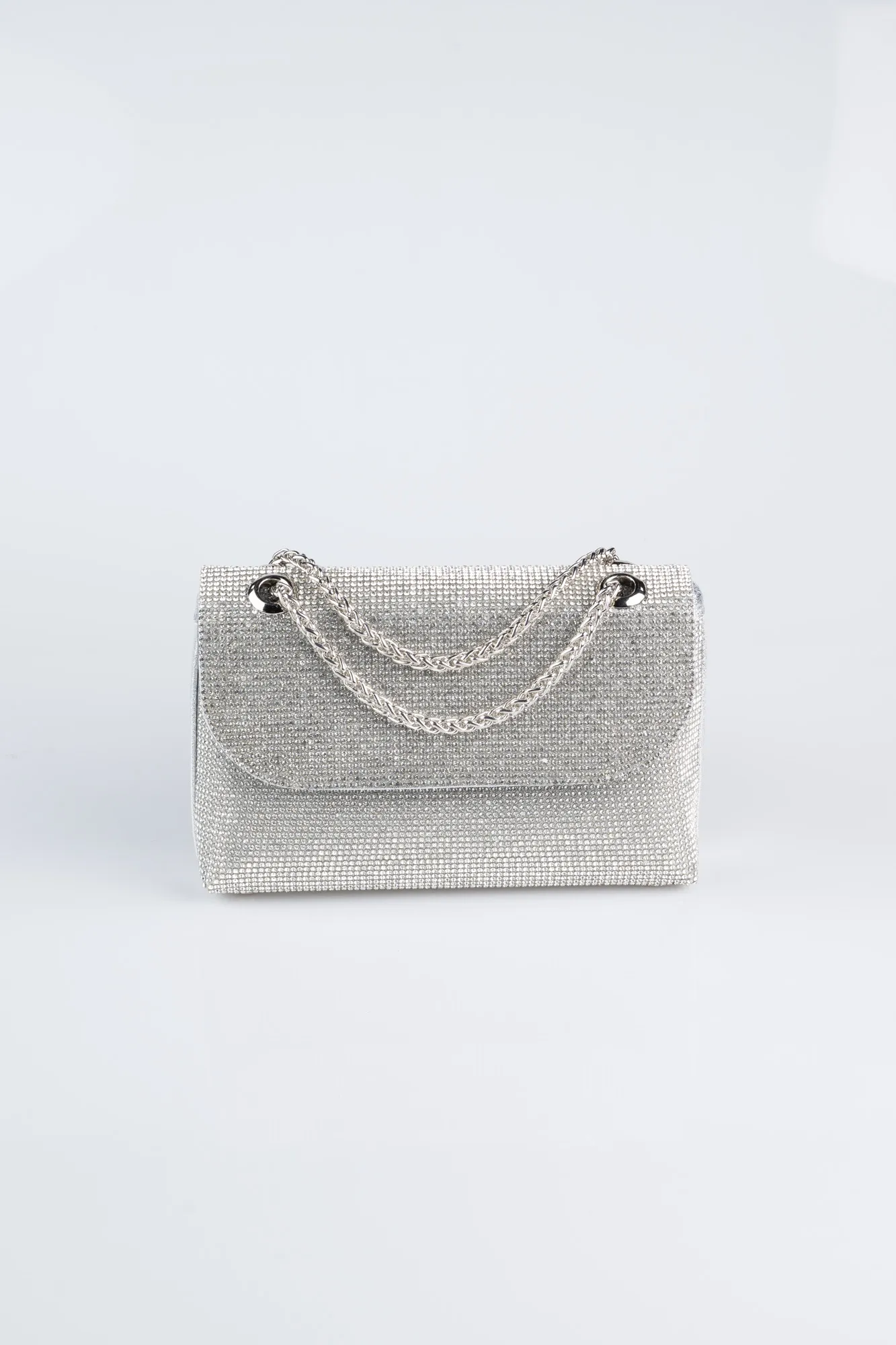 Silver-Plaster Fabric Night Bag V934