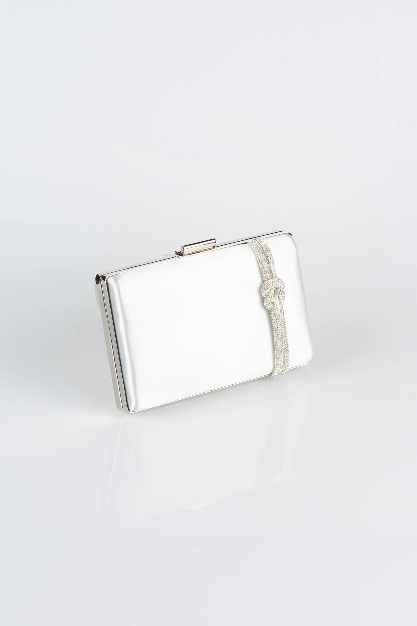 Silver-Satin Box Bag VT9275