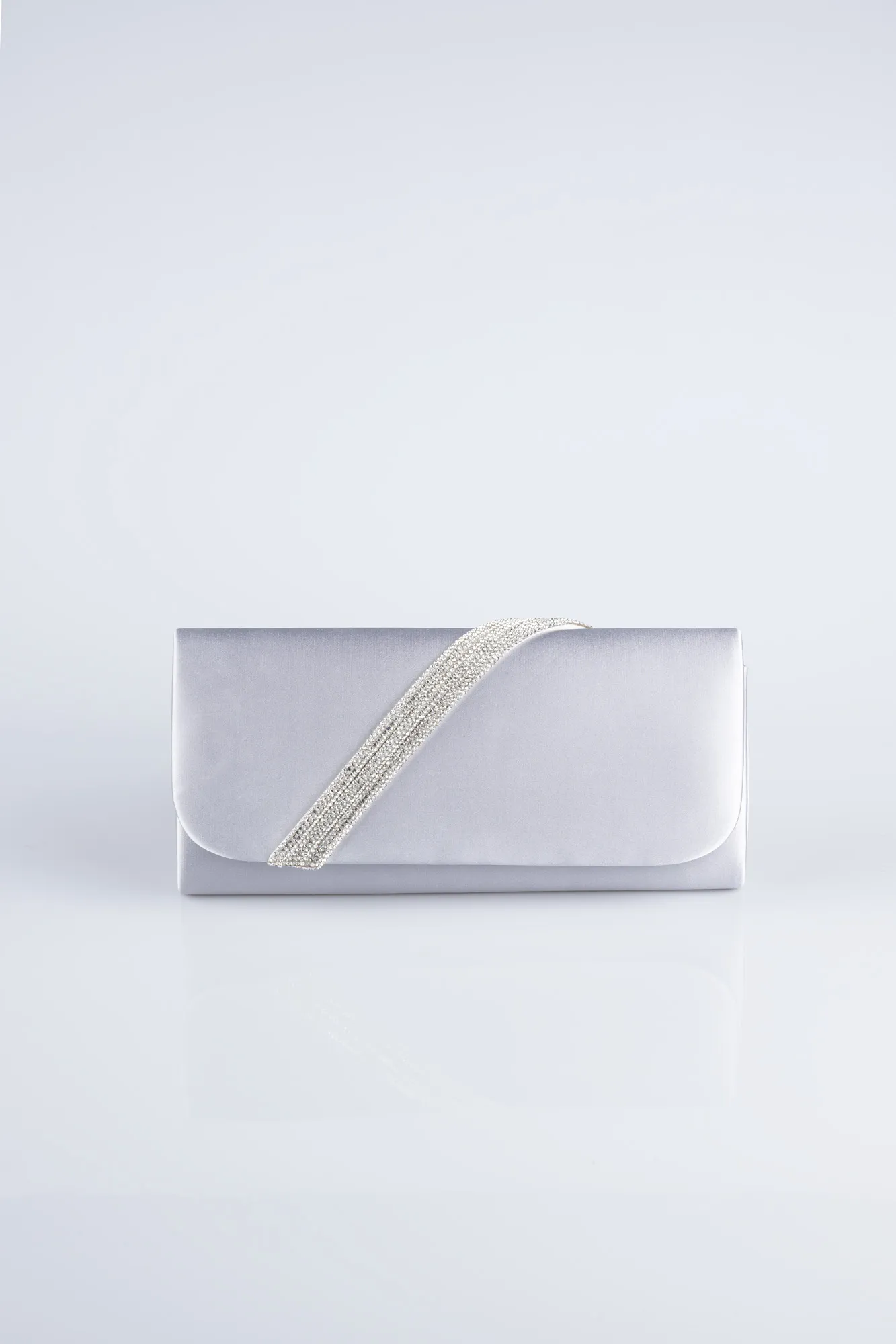 Silver-Satin Night Bag V448