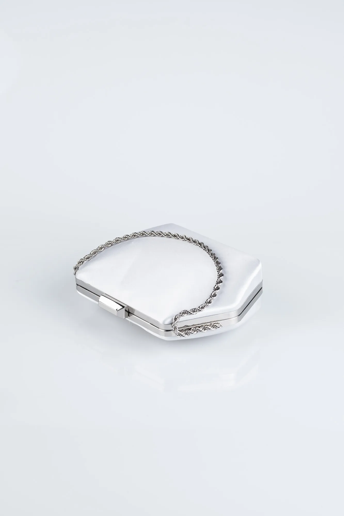 Silver-Satin Night Bag V702