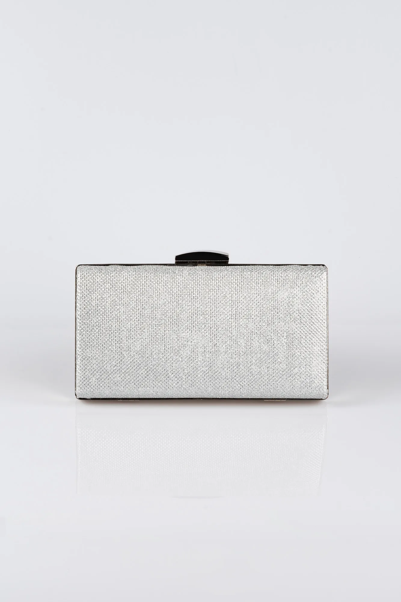 Silver-Silvery Box Bag V273