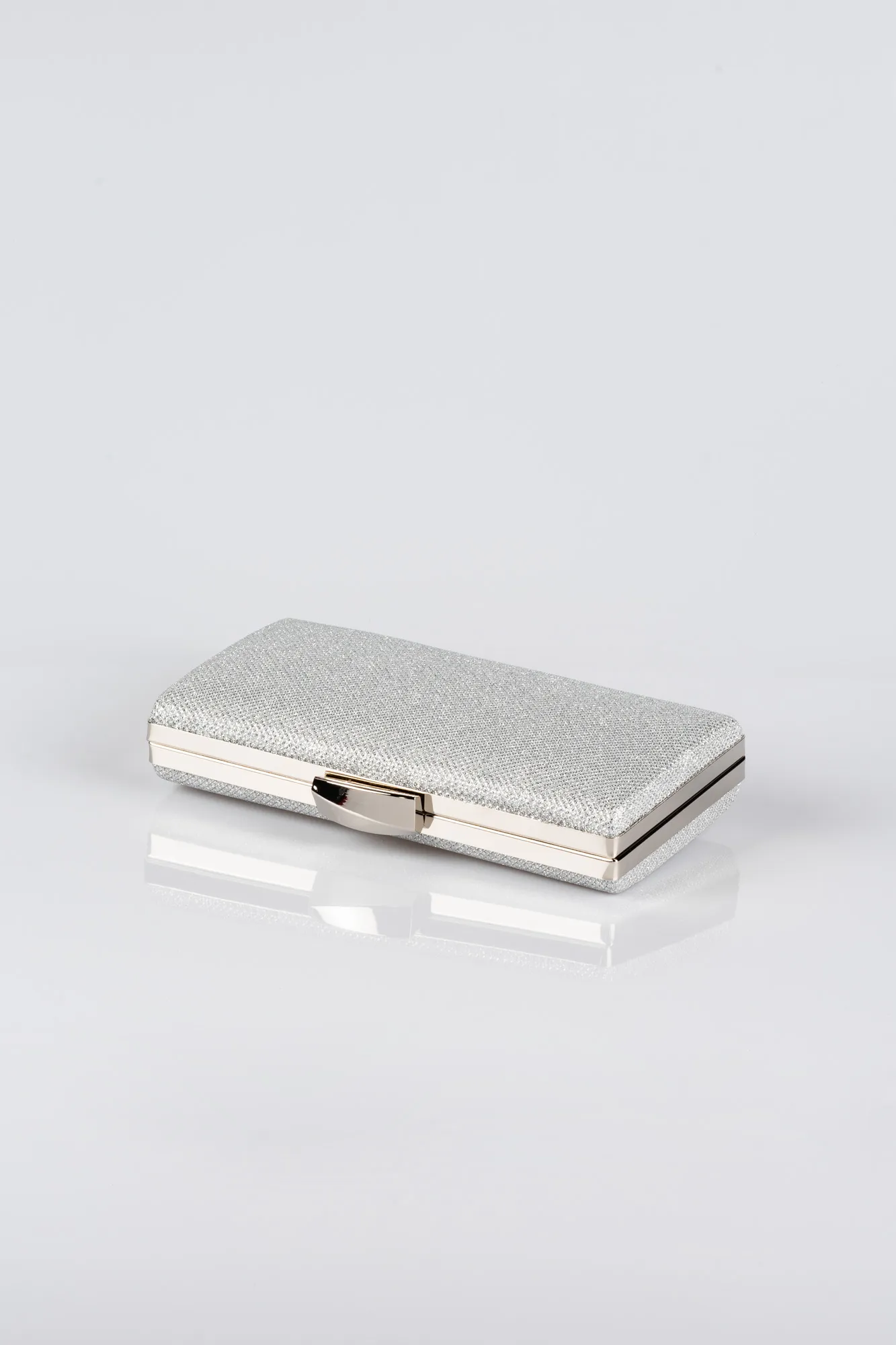 Silver-Silvery Box Bag V273