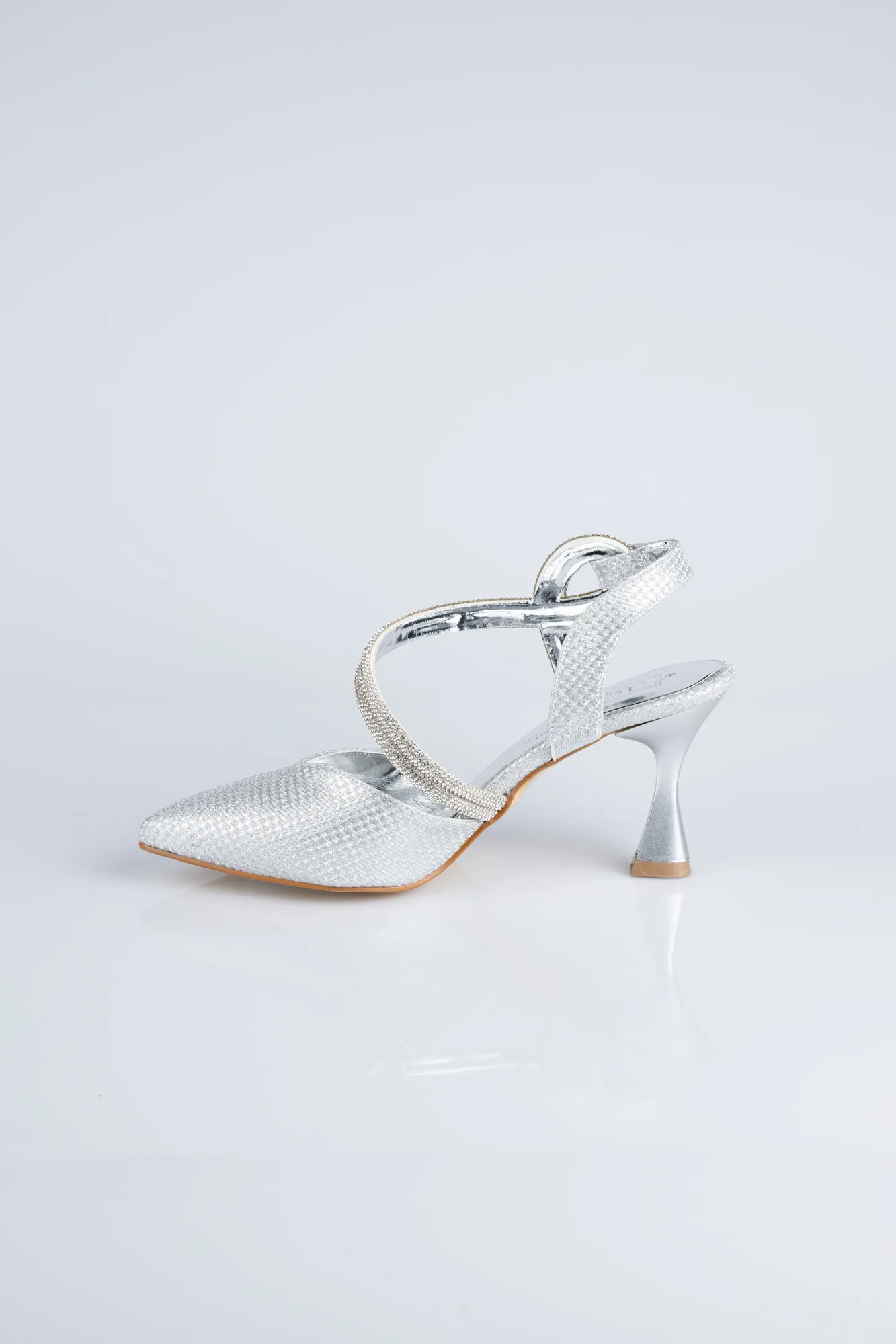 Silver-Silvery Stiletto MJC8009