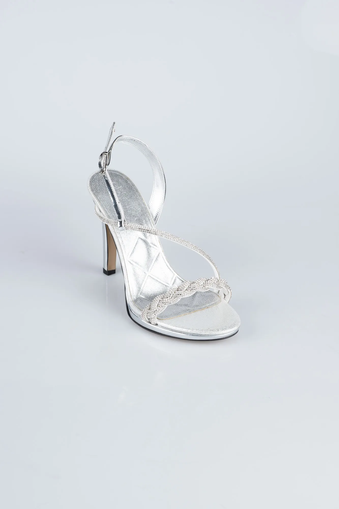 Silver-Stony Evening Shoe AB1128
