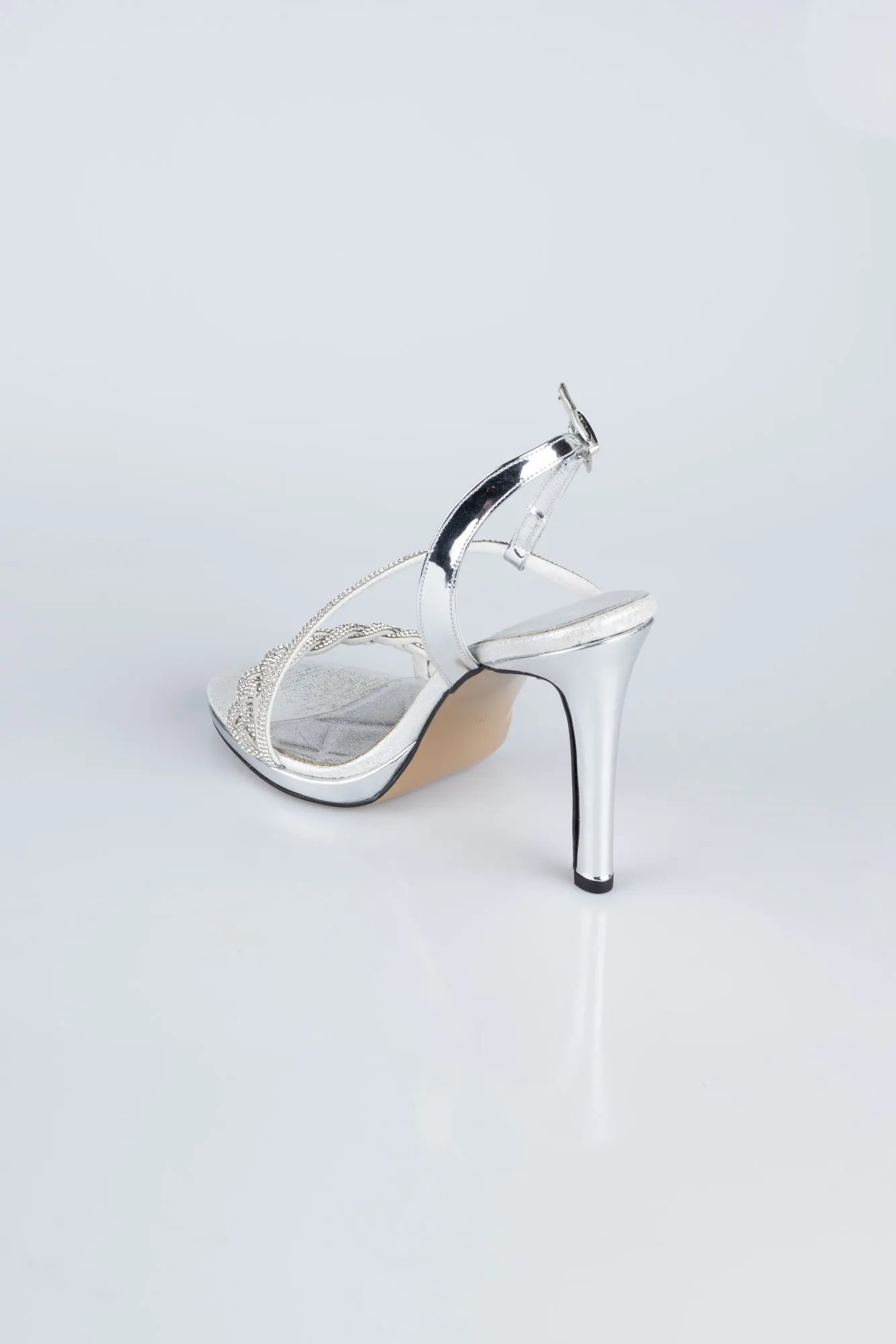 Silver-Stony Evening Shoe AB1128