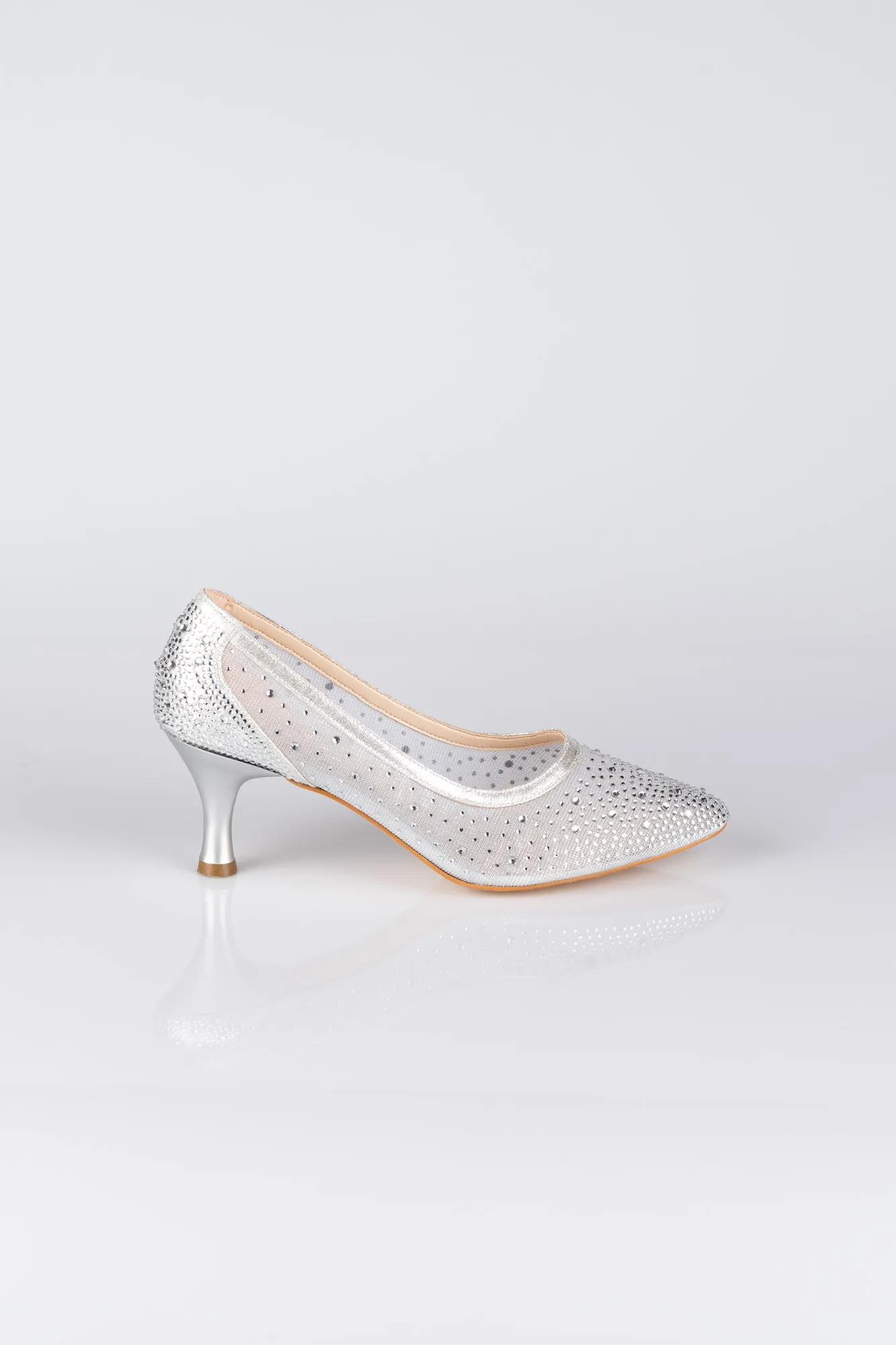 Silver-Stony Evening Shoe MJ5314