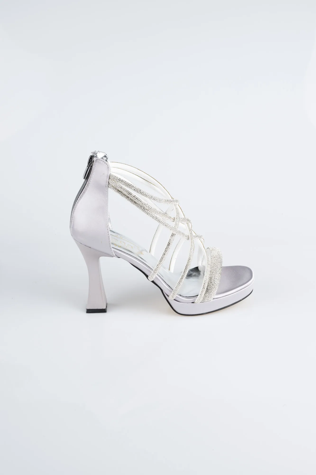 Silver-Stony Platform Heel MJS5160