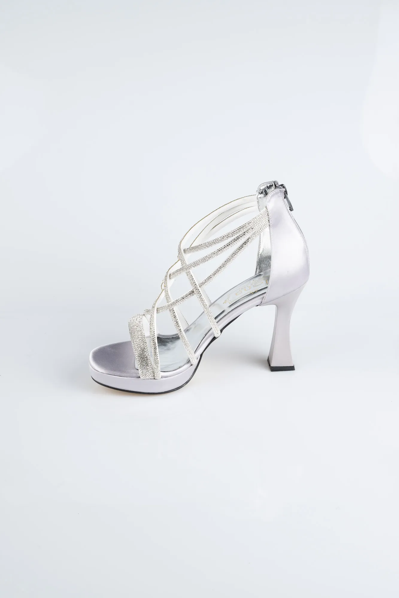 Silver-Stony Platform Heel MJS5160
