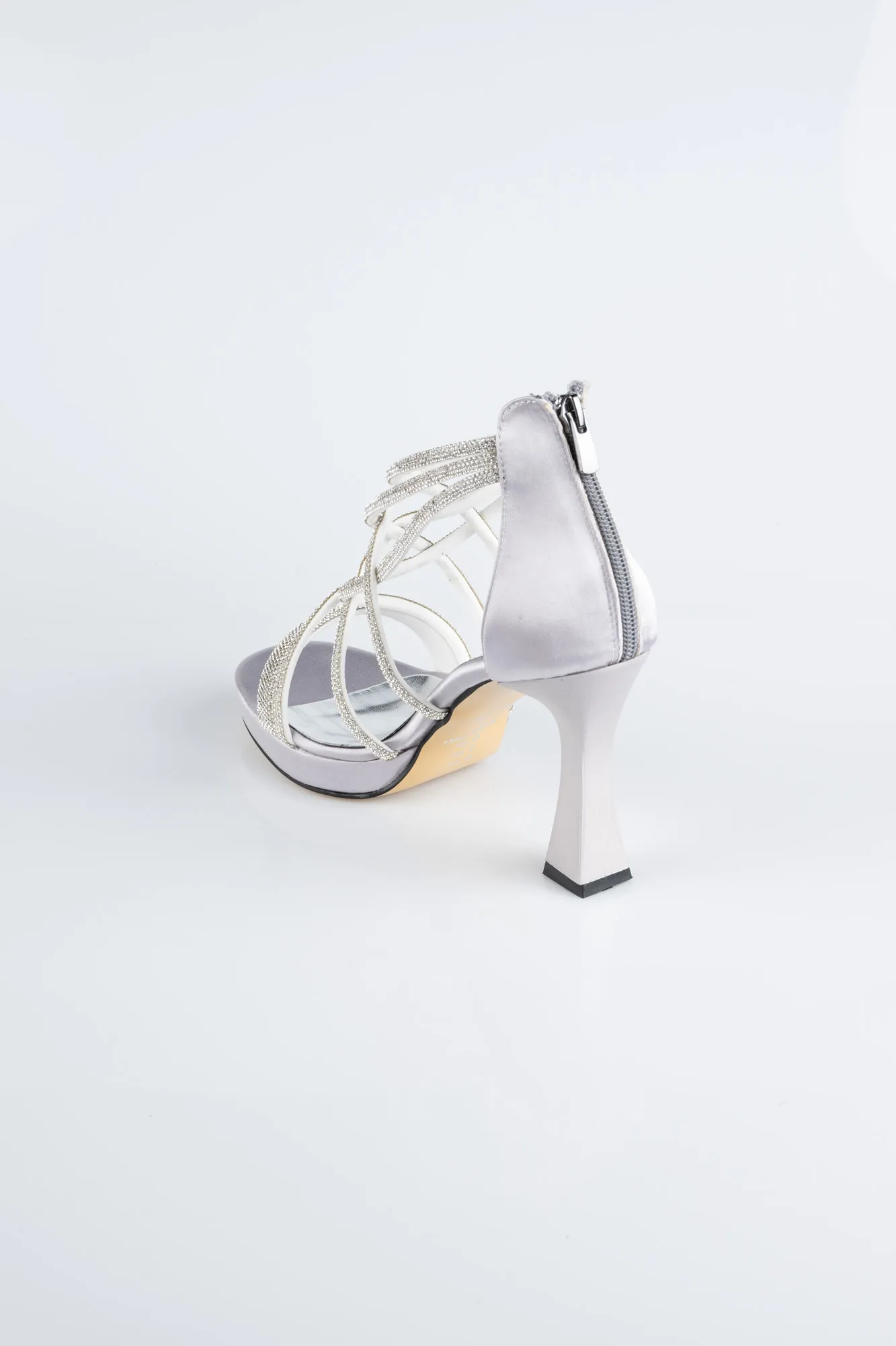 Silver-Stony Platform Heel MJS5160