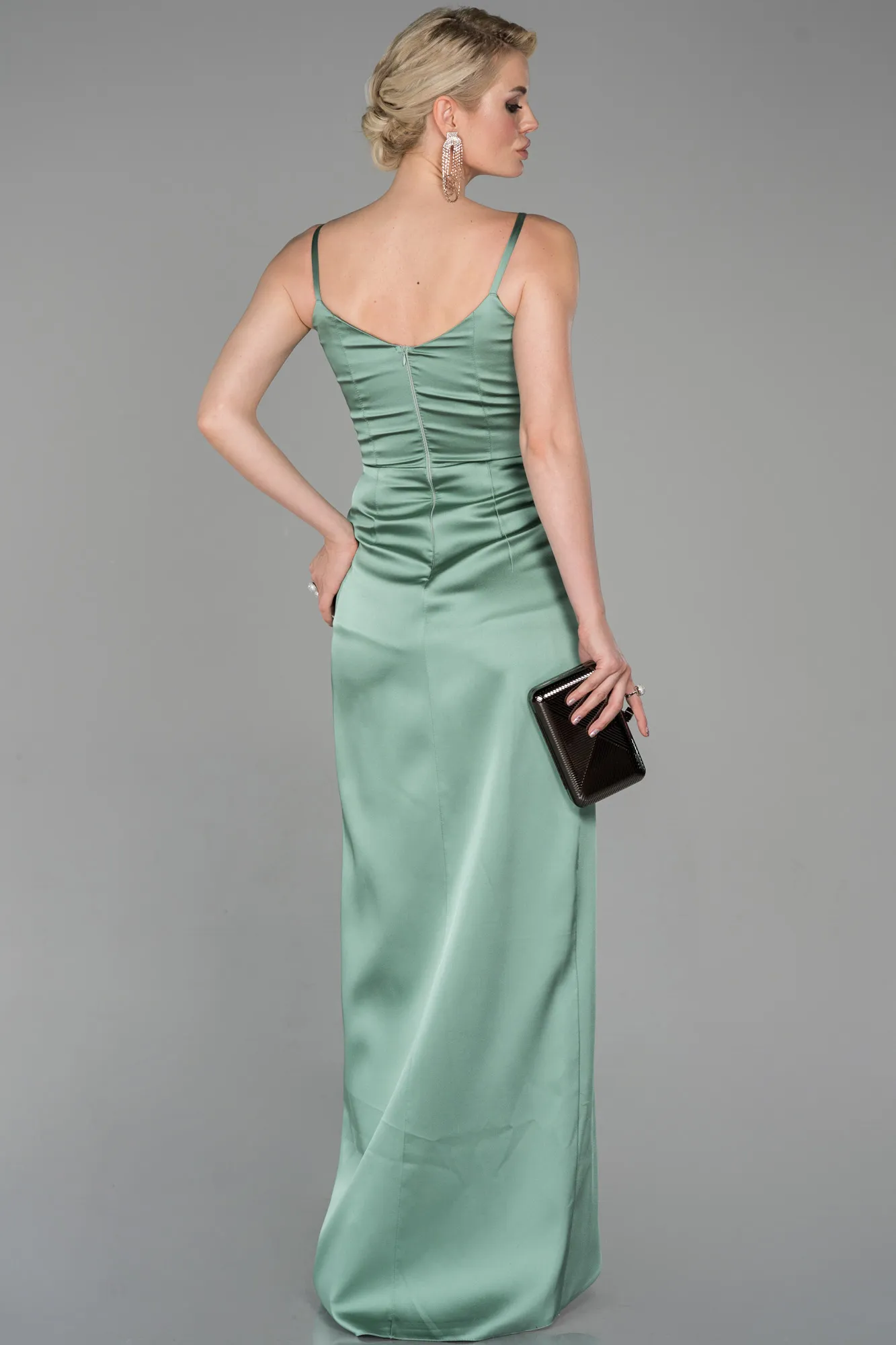 Turquoise-Long Engagement Dress ABU564