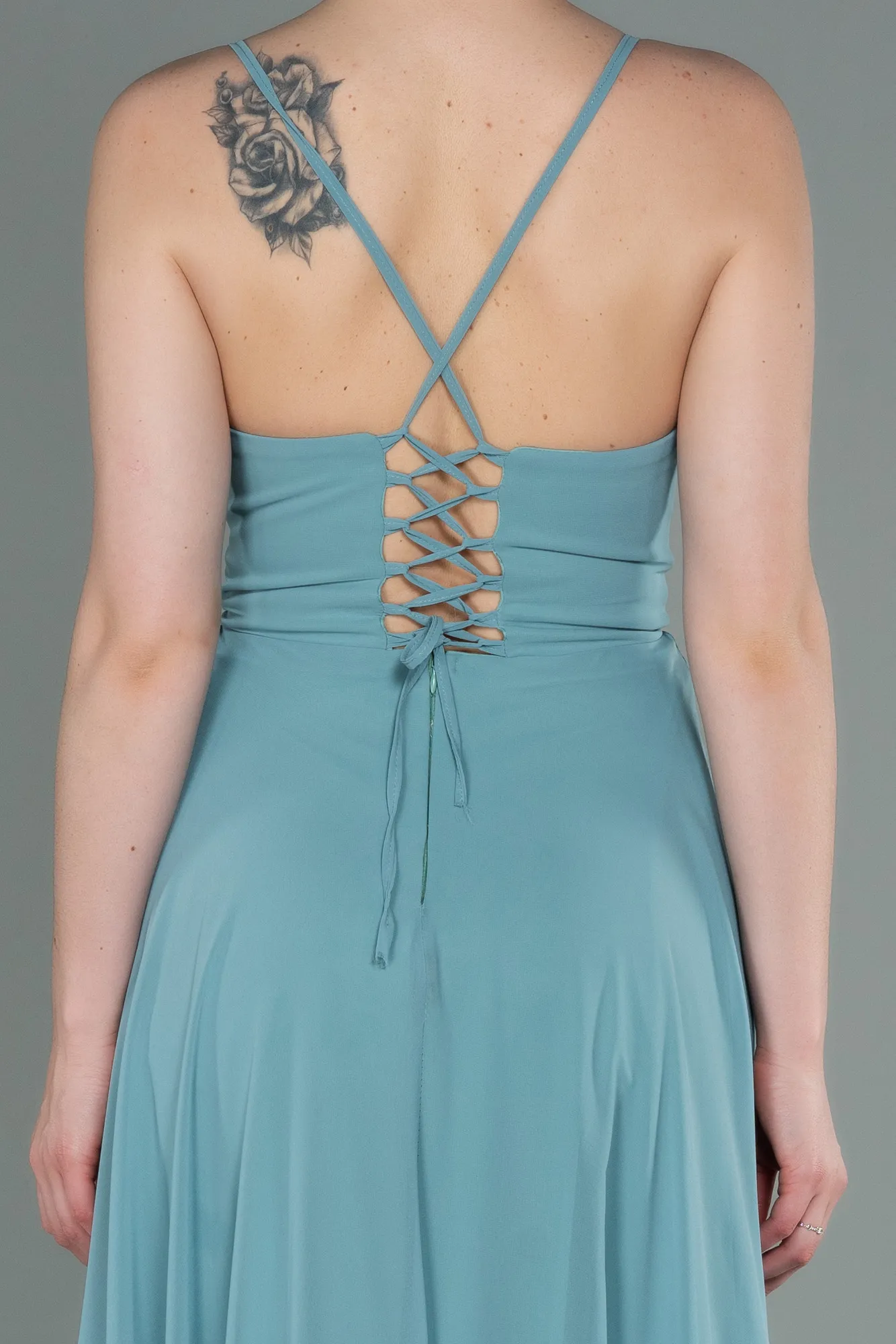 Turquoise-Long Prom Gown ABU1305