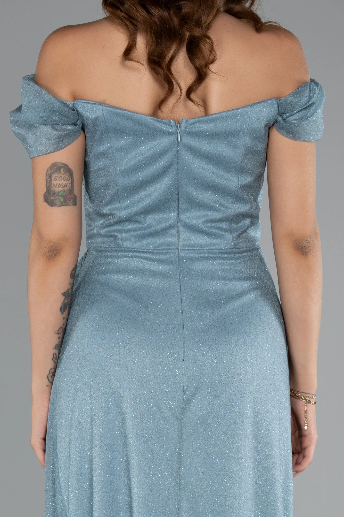 Turquoise-Long Prom Gown ABU3472