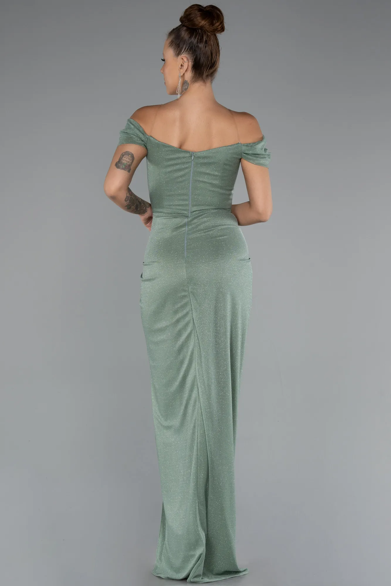 Turquoise-Long Prom Gown ABU3473