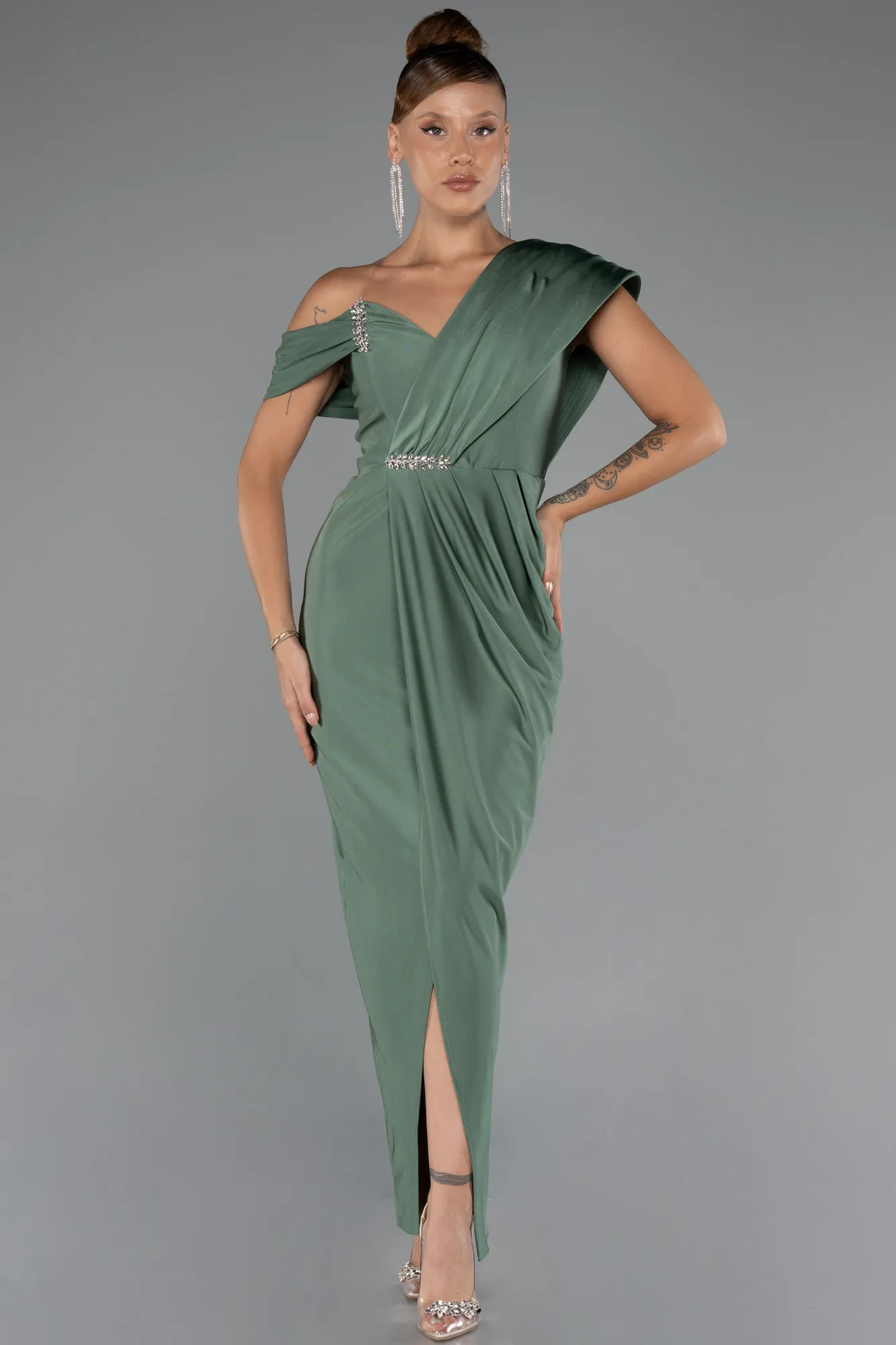 Turquoise-Midi Cocktail Dress ABK2423