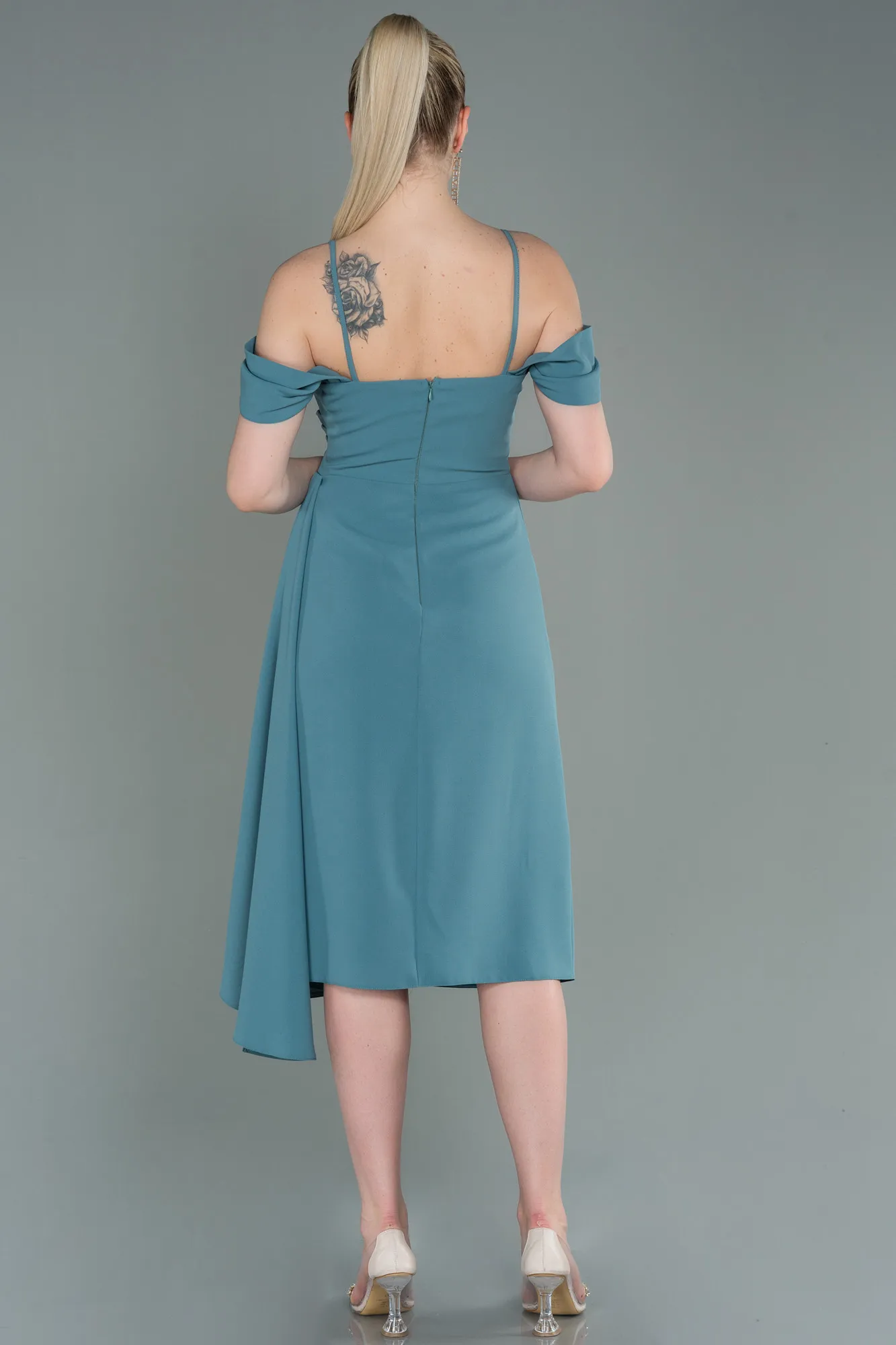 Turquoise-Midi Invitation Dress ABK1750