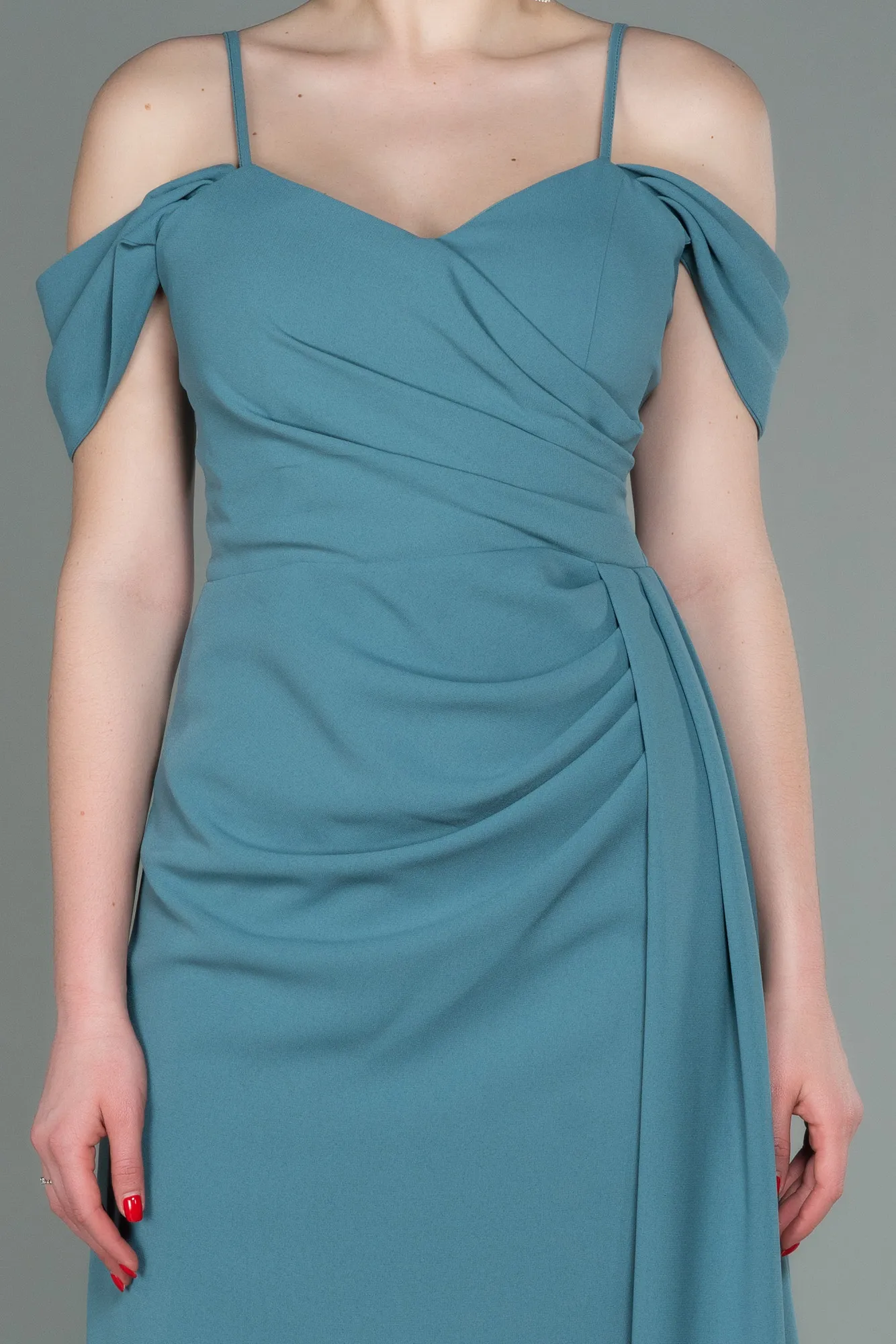 Turquoise-Midi Invitation Dress ABK1750