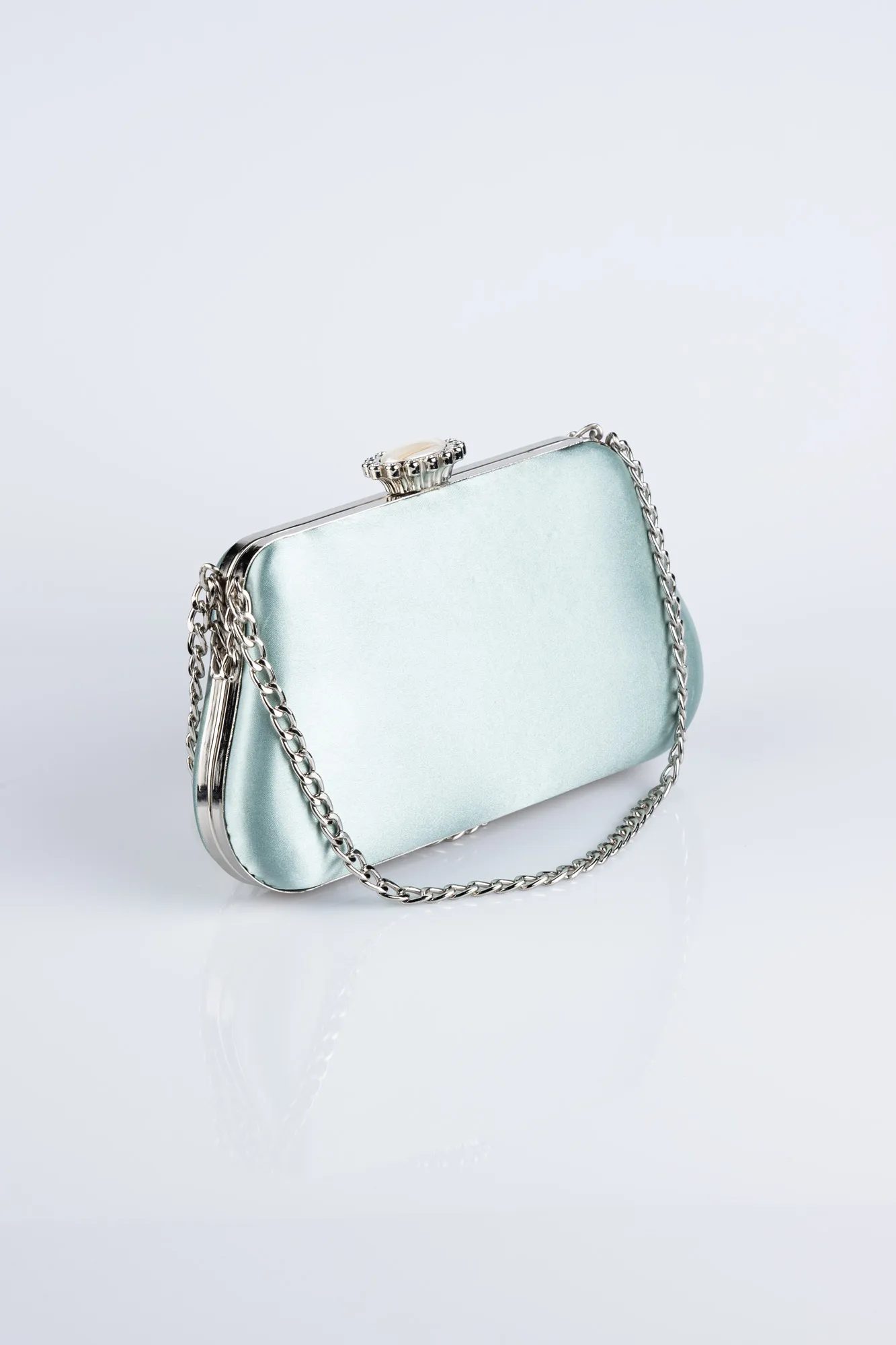 Turquoise-Satin Night Bag SH834