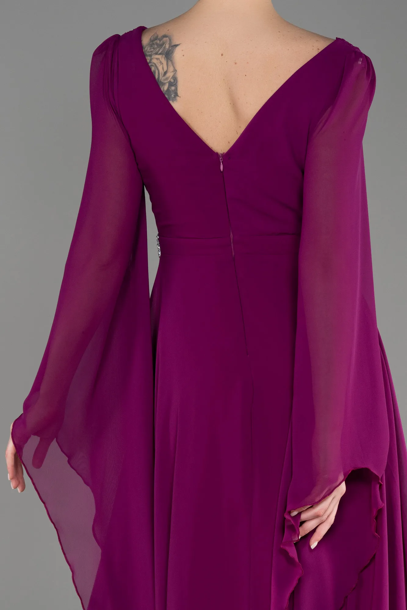 Violet-Long Chiffon Evening Dress ABU3541