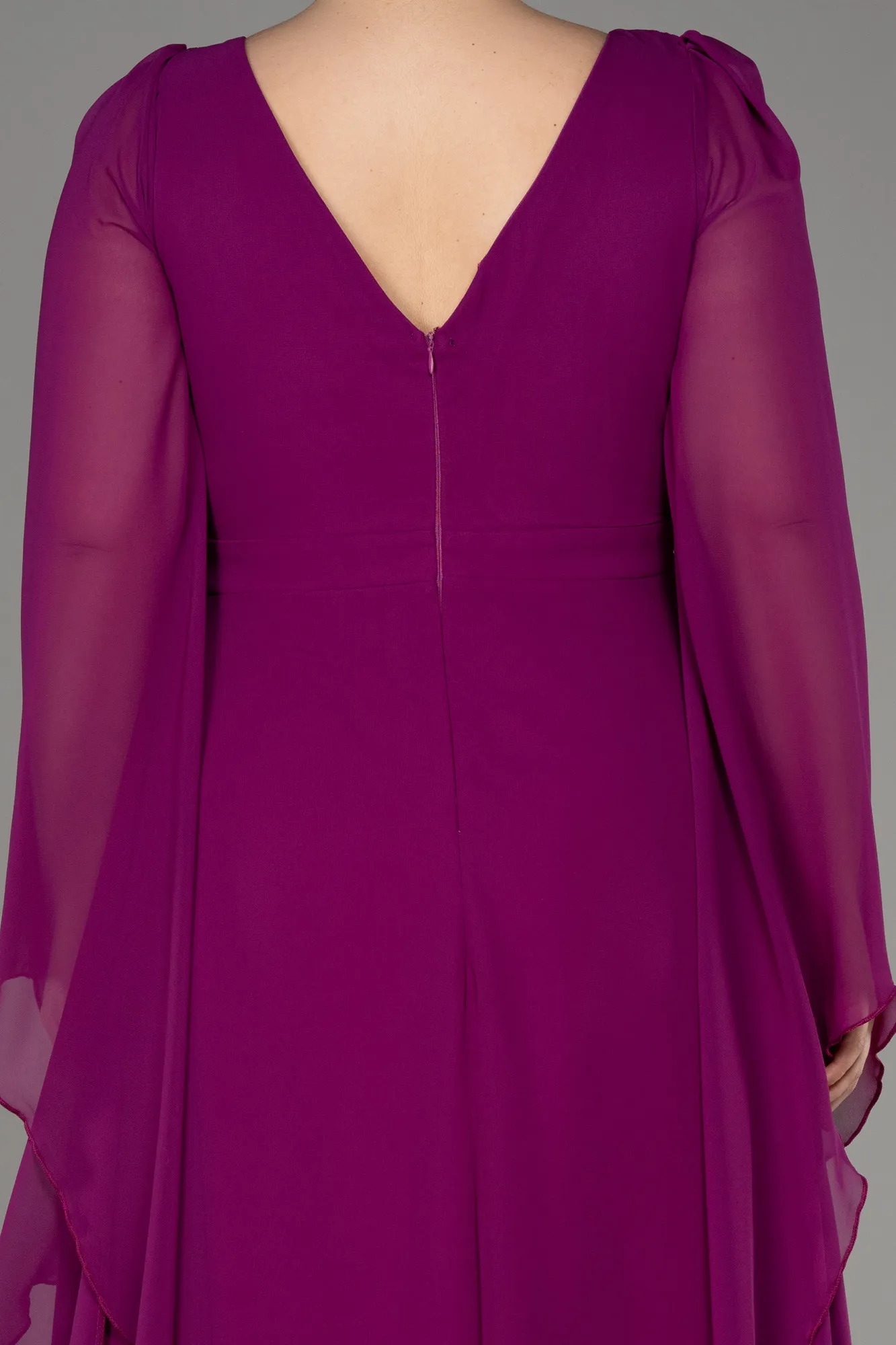 Violet-Long Chiffon Plus Size Evening Dress ABU3543
