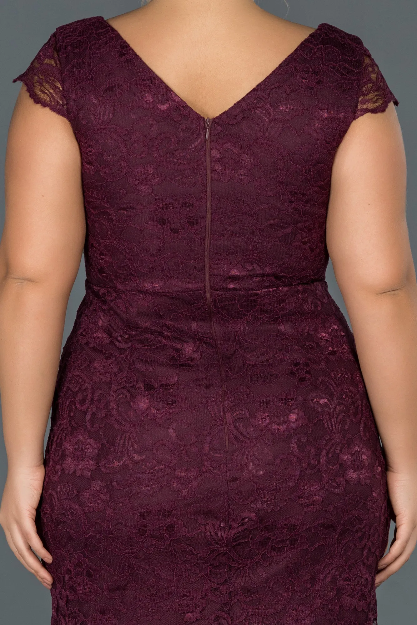 Violet-Short Oversized Evening Dress ABK010