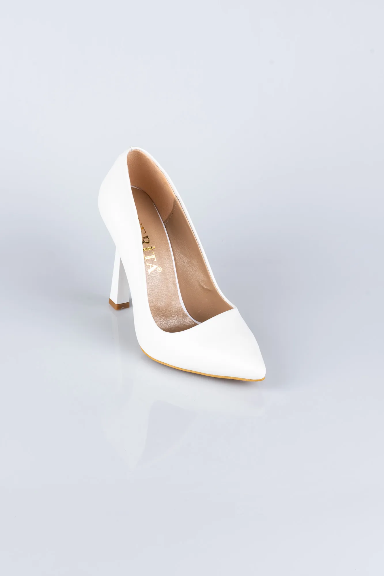White-Leather Stiletto ABD1100