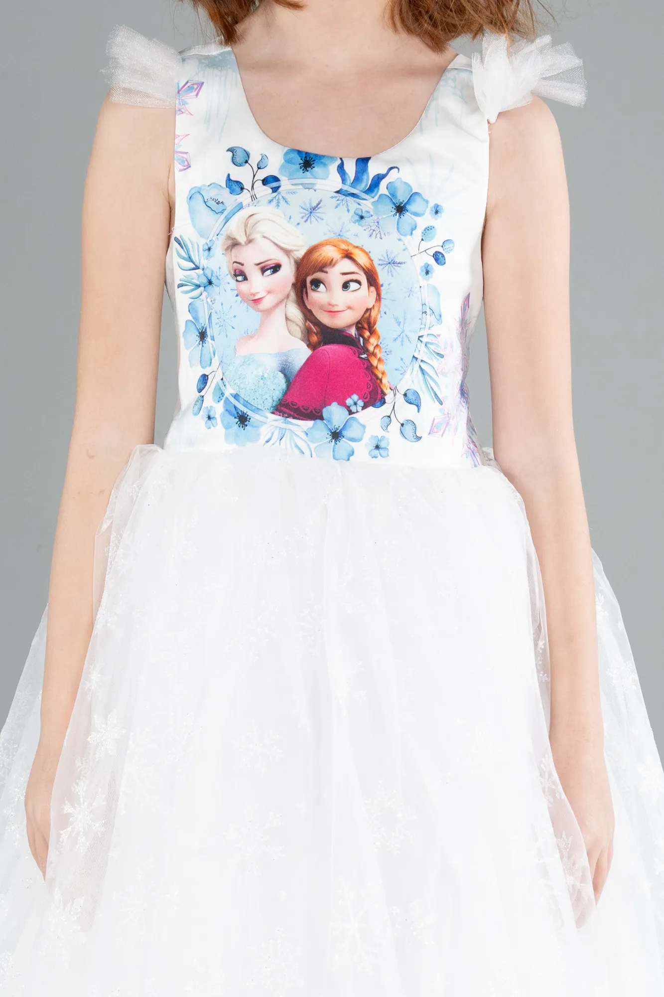 White-Long Girl Dress ABU4237