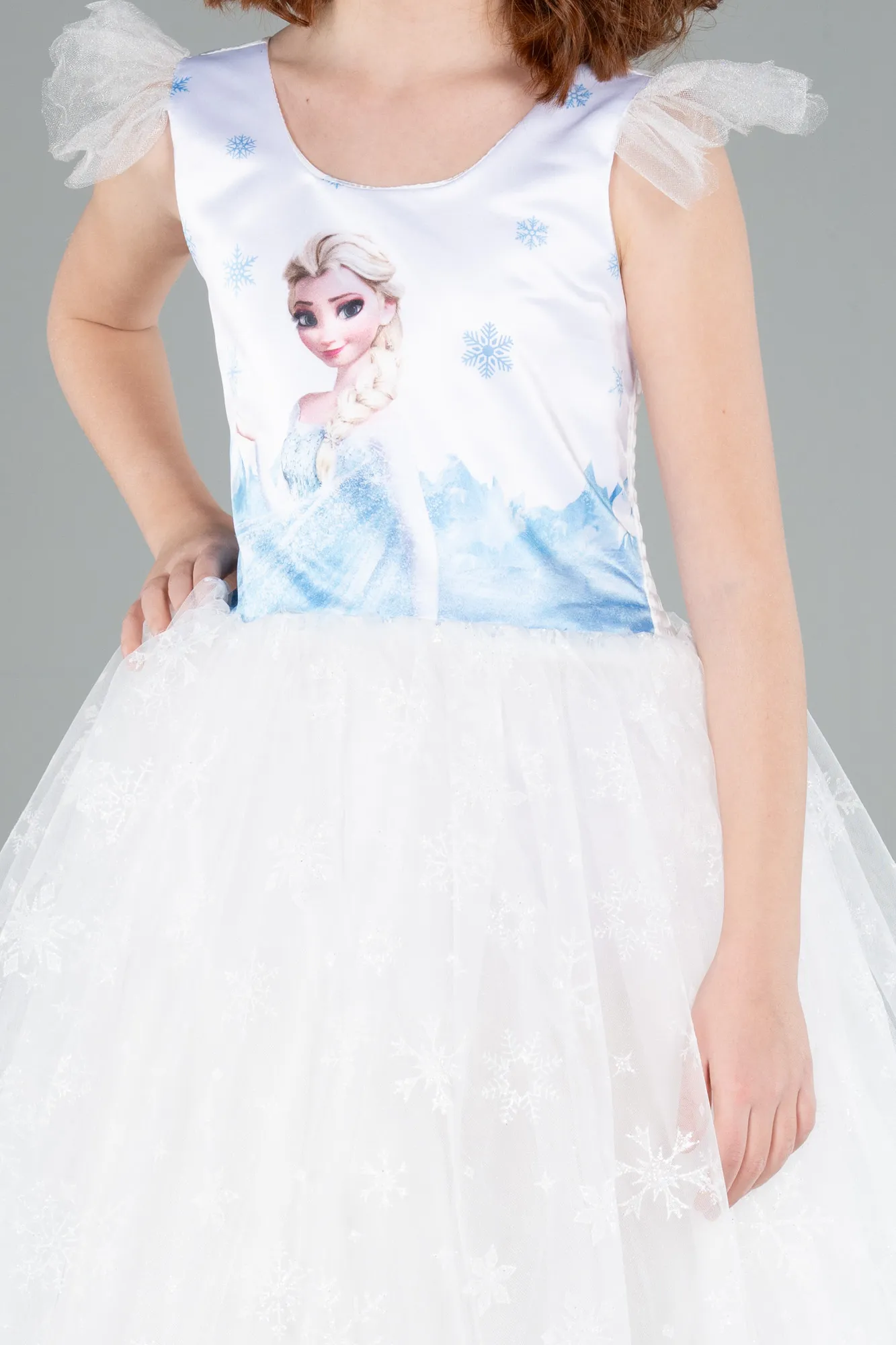 White-Long Girl Dress ABU4238