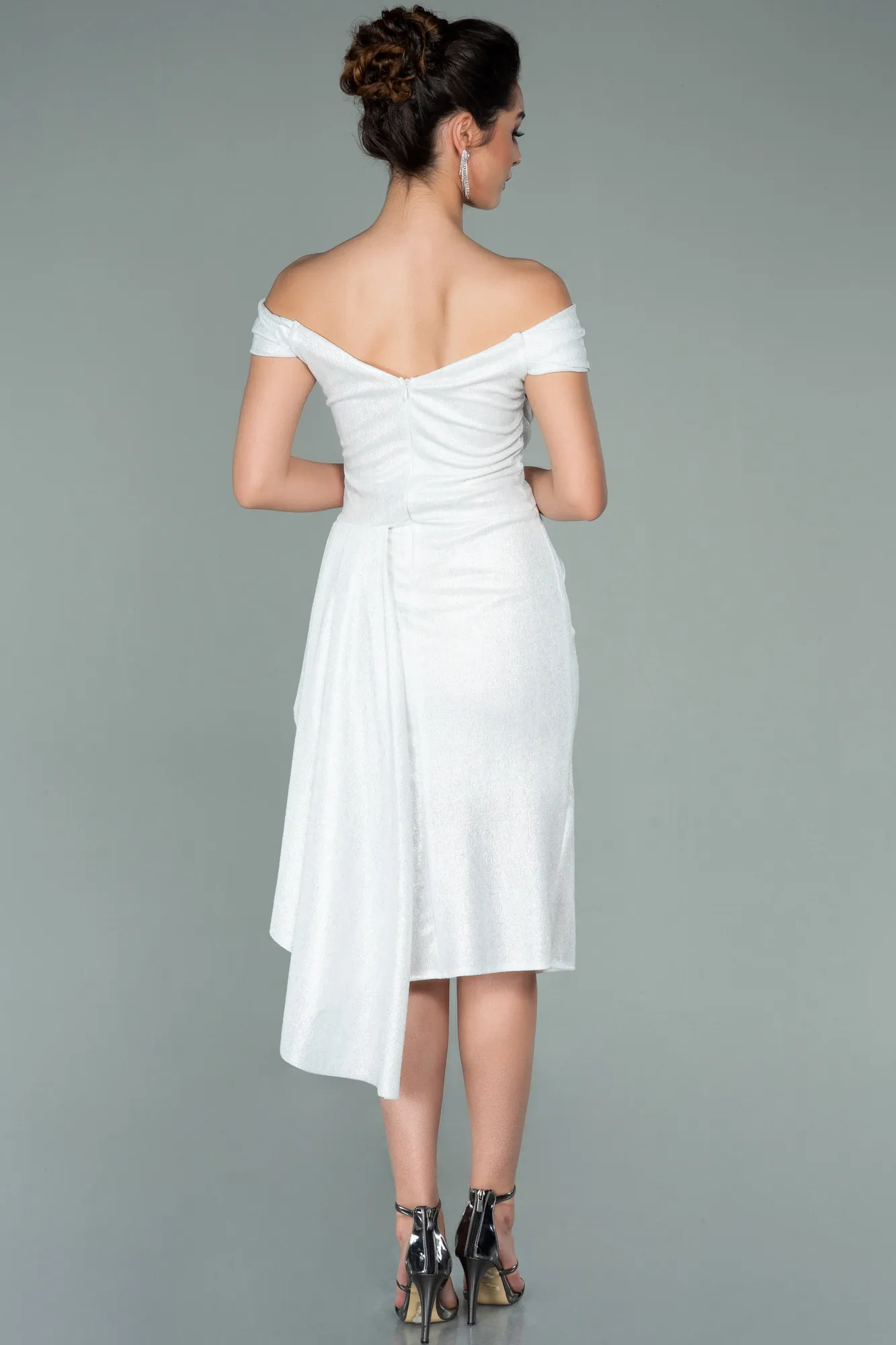White-Midi Invitation Dress ABK1239