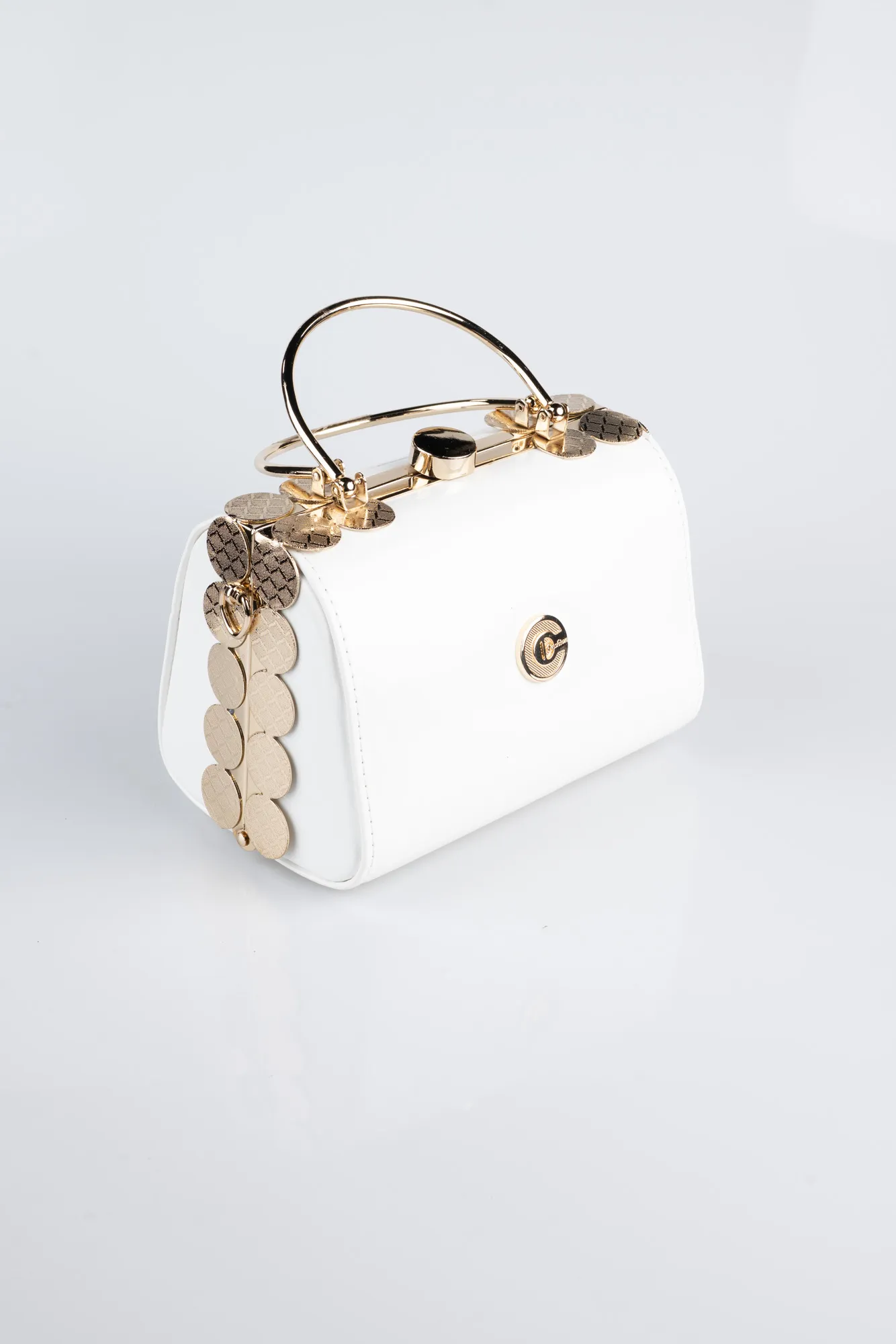 White-Patent Leather Evening Bag KC170