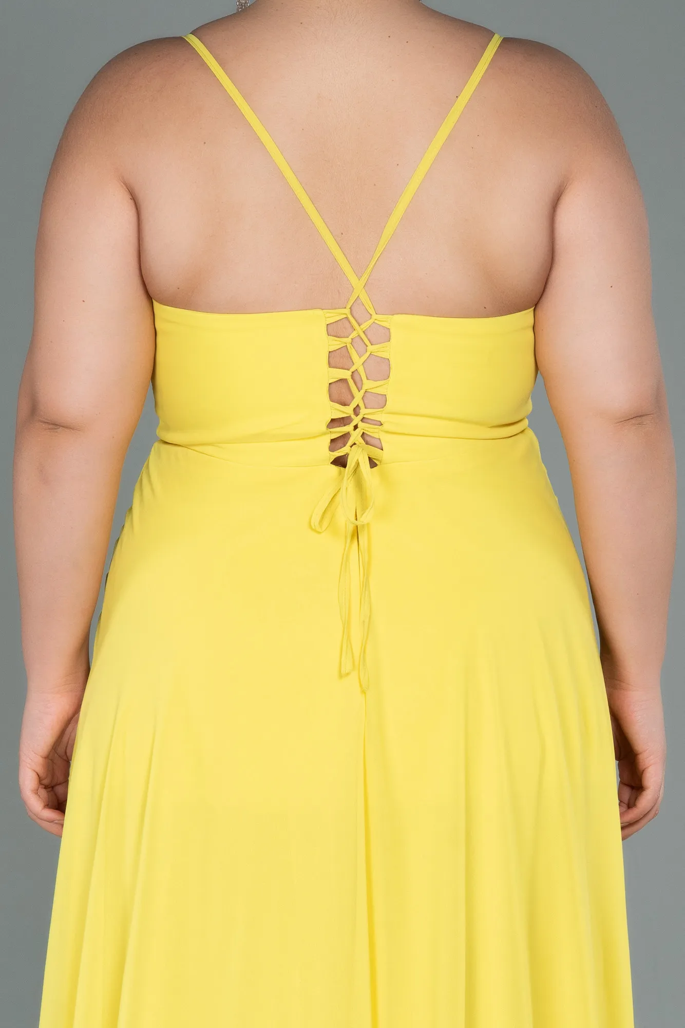 Yellow-Long Plus Size Evening Dress ABU1324