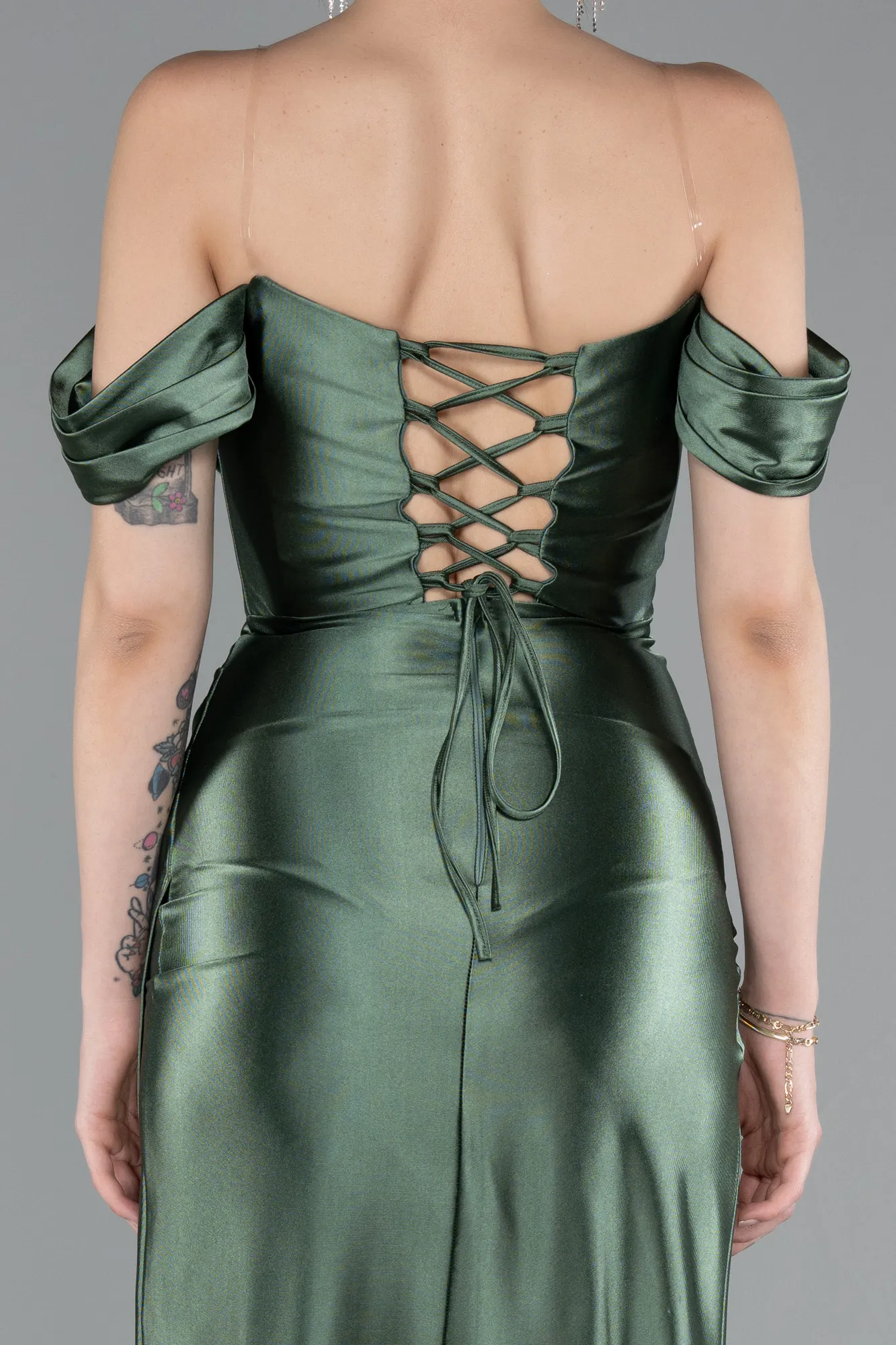 cagla-yesili-Long Evening Dress ABU3611